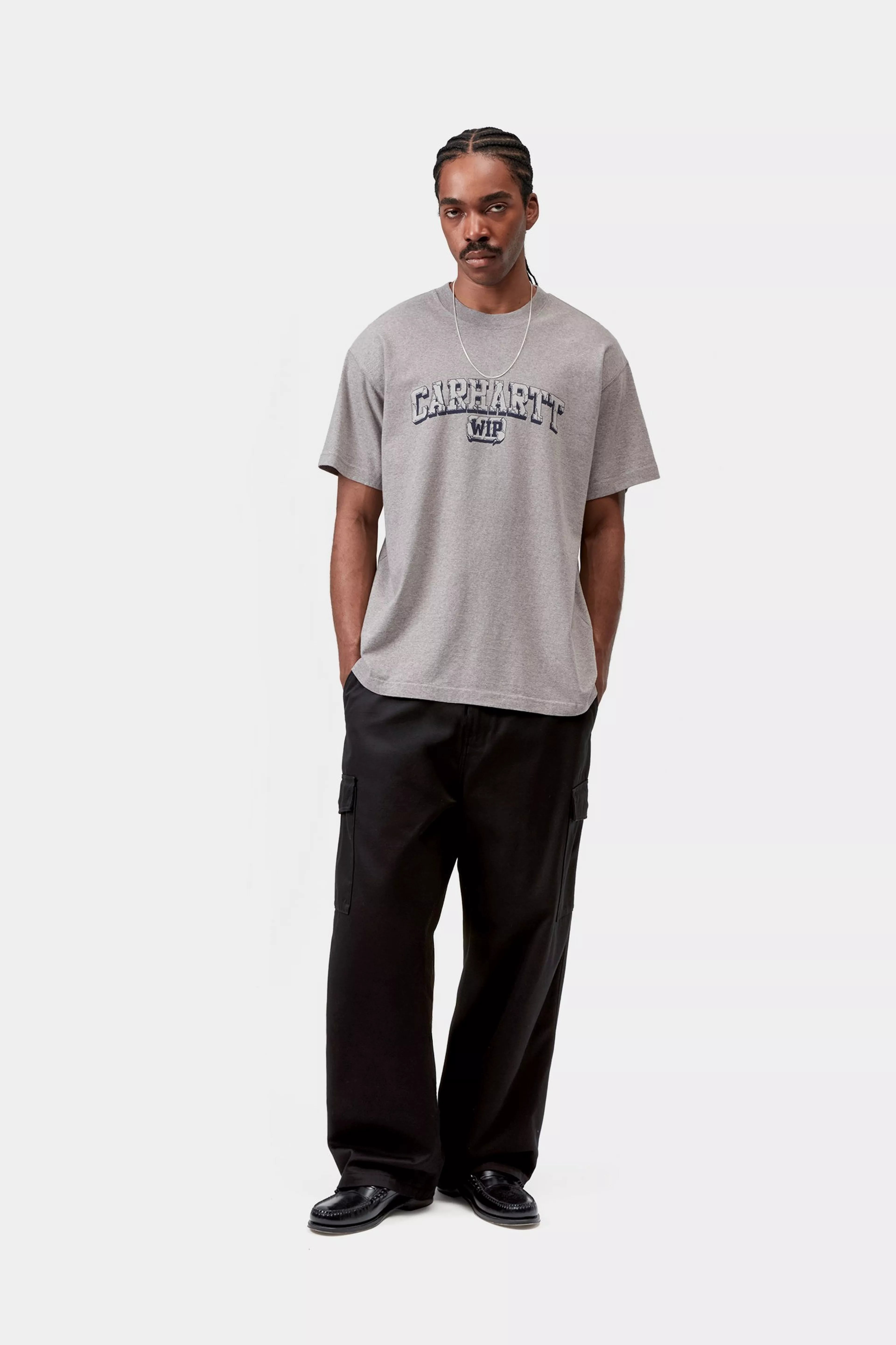 S/S Heavy Duty T-Shirt - Grey Heather (heavy enzyme wash)