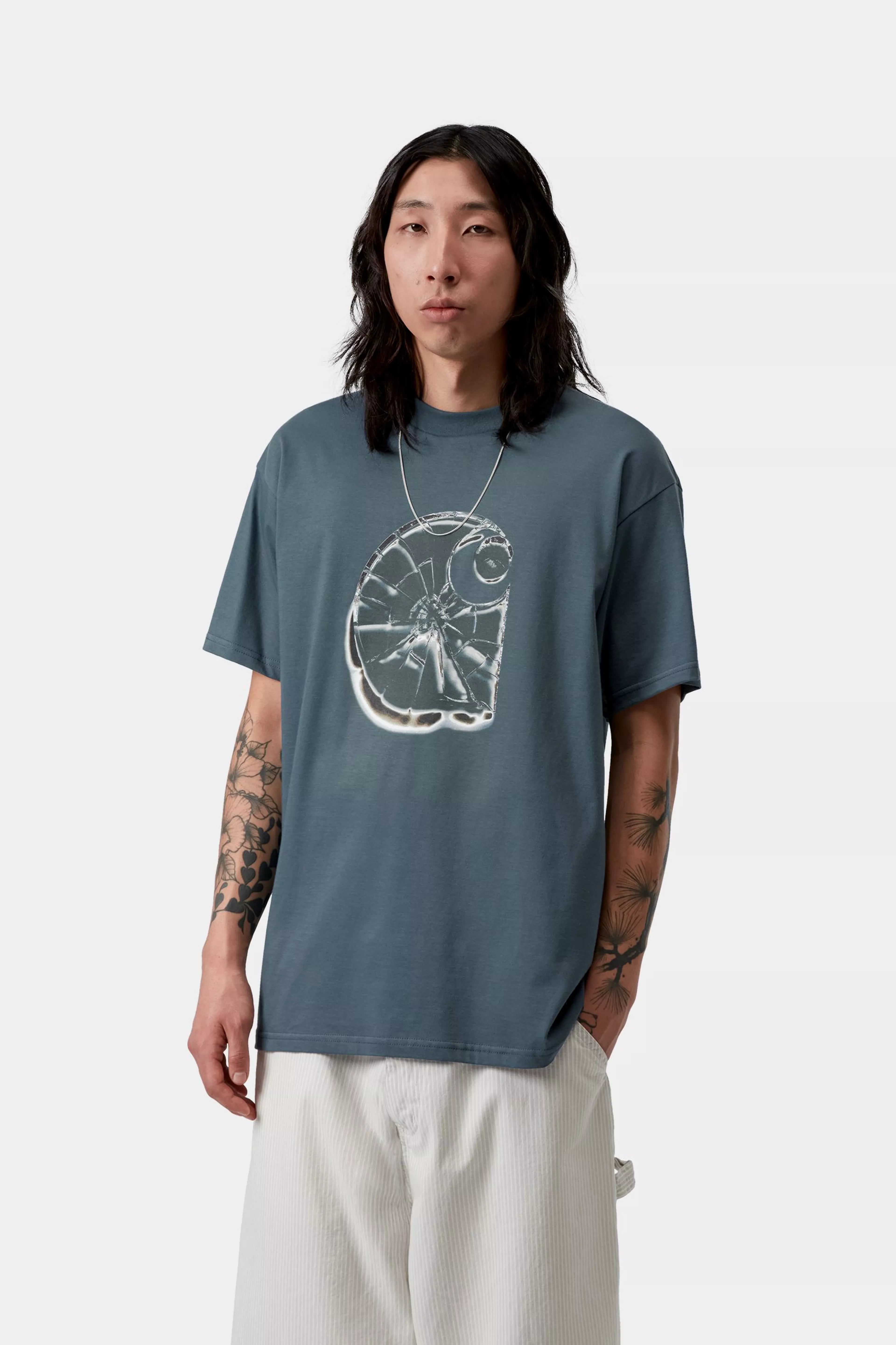 S/S Shattered T-Shirt - Office Blue 2