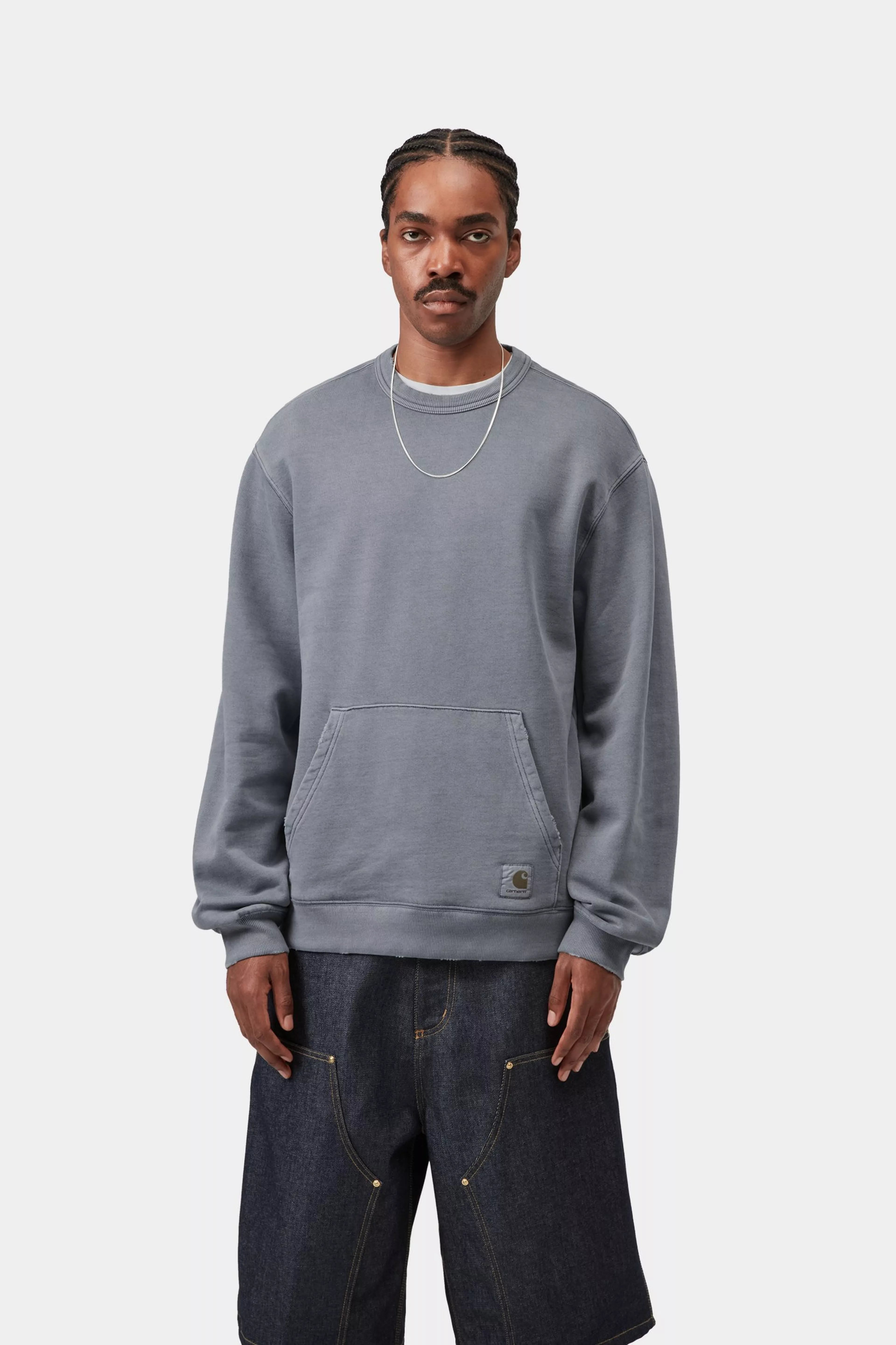 Torion Sweat - Office Blue (grind wash) 2