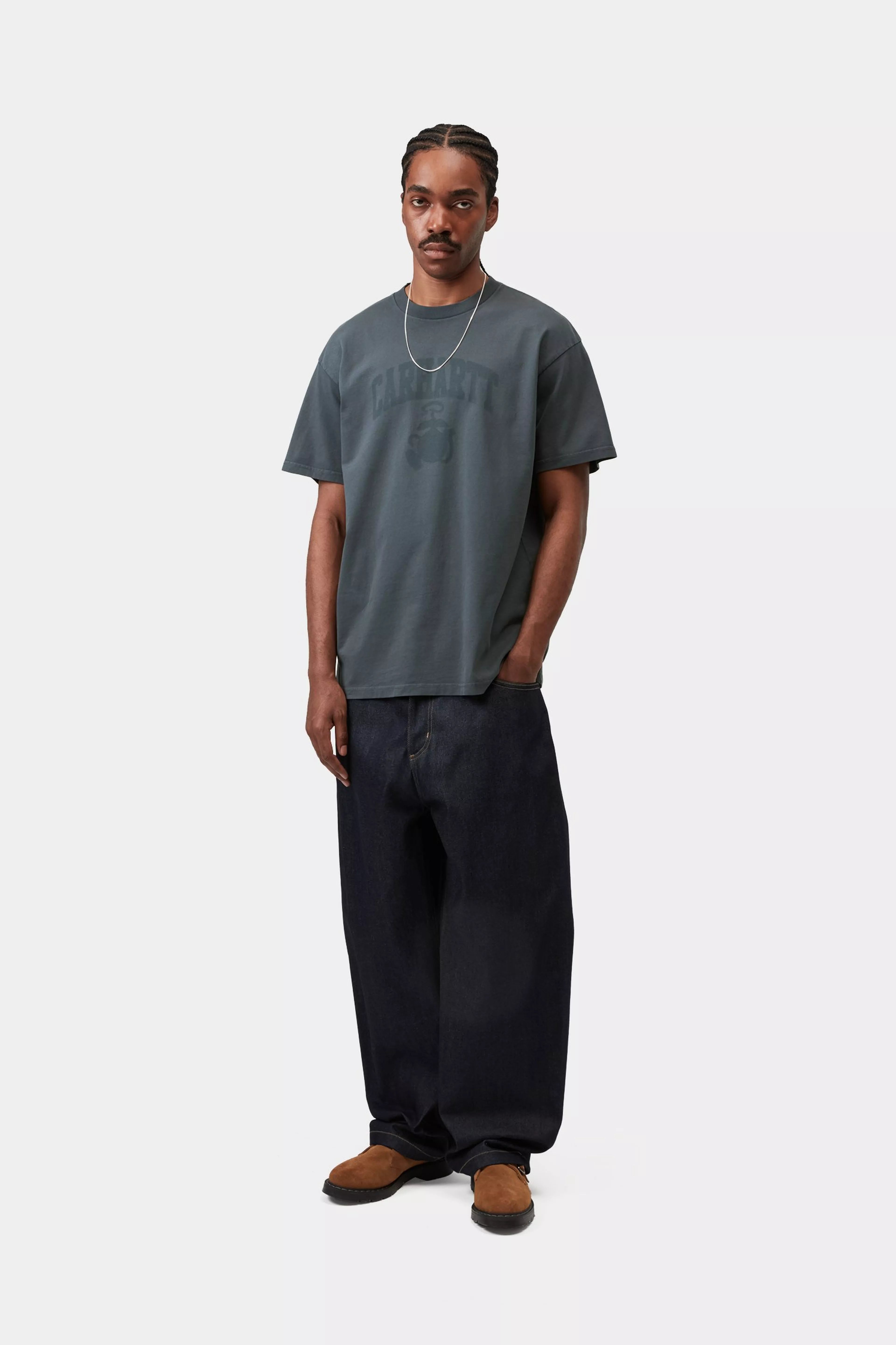 S/S Faded Pond Corps T-Shirt - Deep Night (heavy stone wash) 4