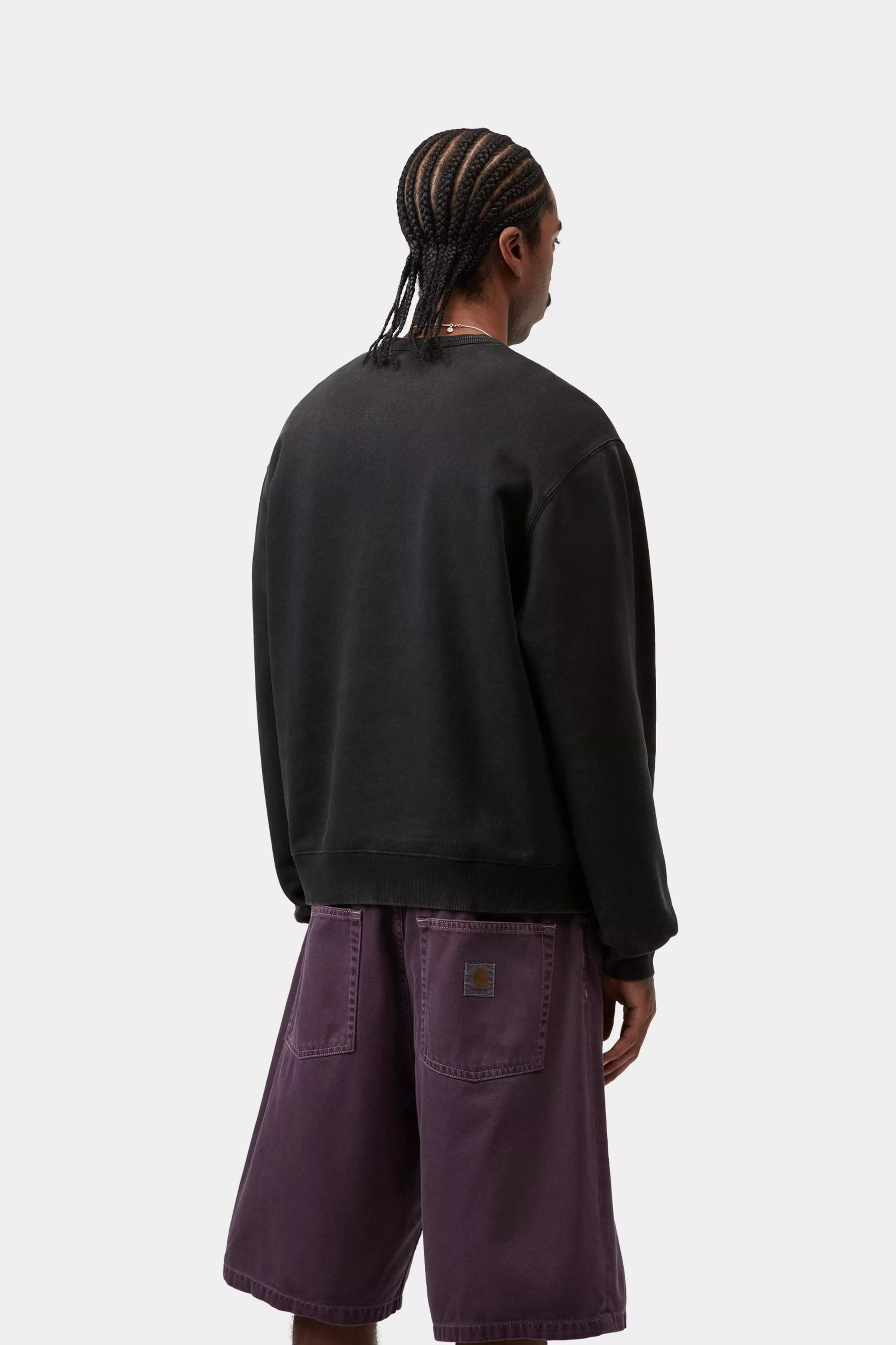 Faded Pond Corps Sweat - Black (heavy stone wash)