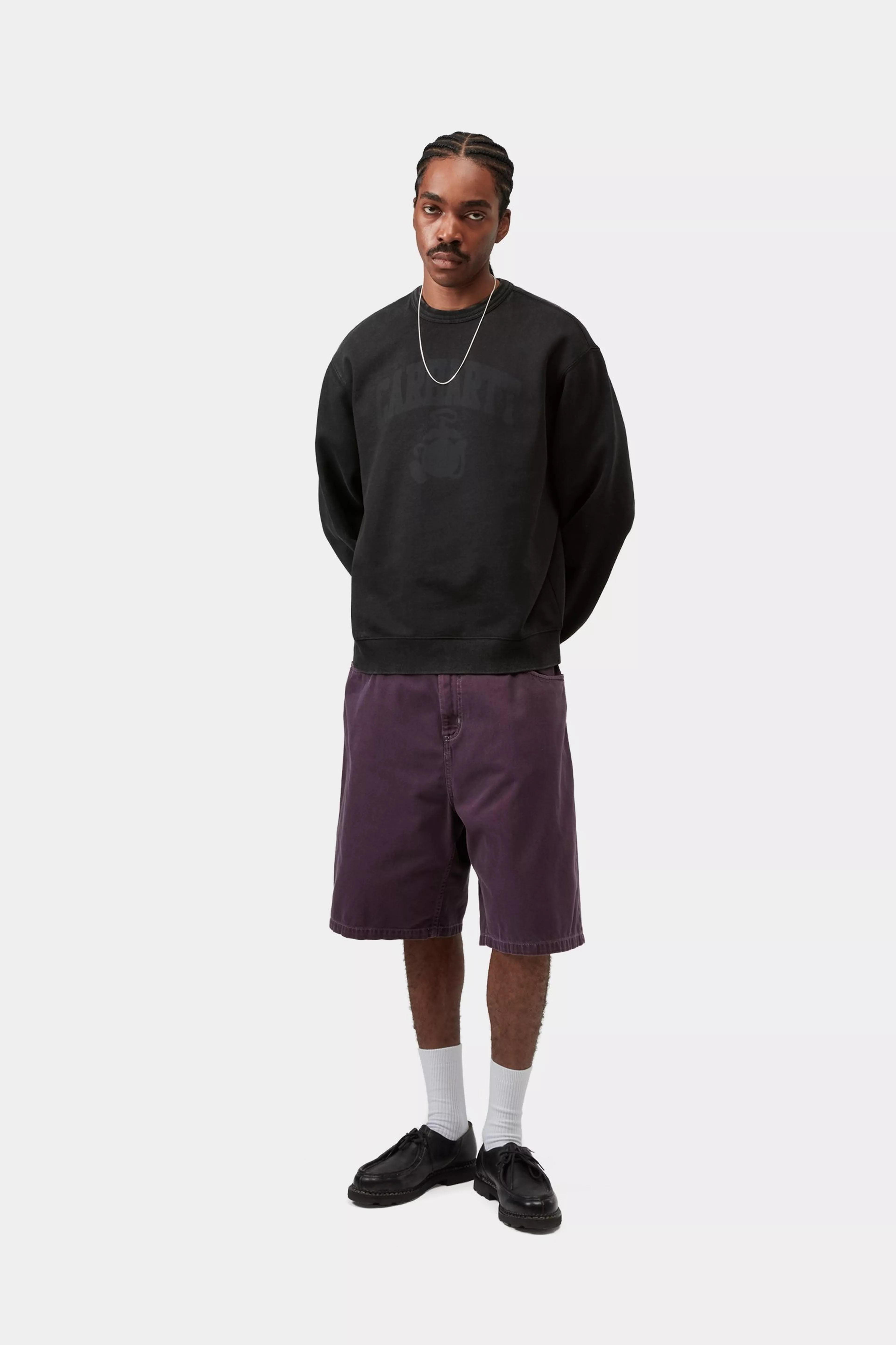 Faded Pond Corps Sweat - Black (heavy stone wash)