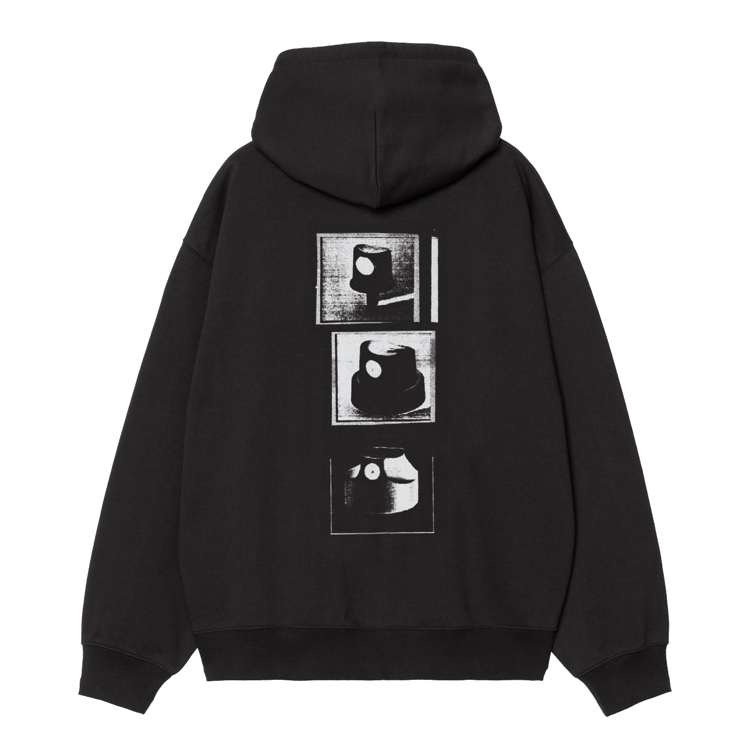 Hooded Caps Sweat - Black