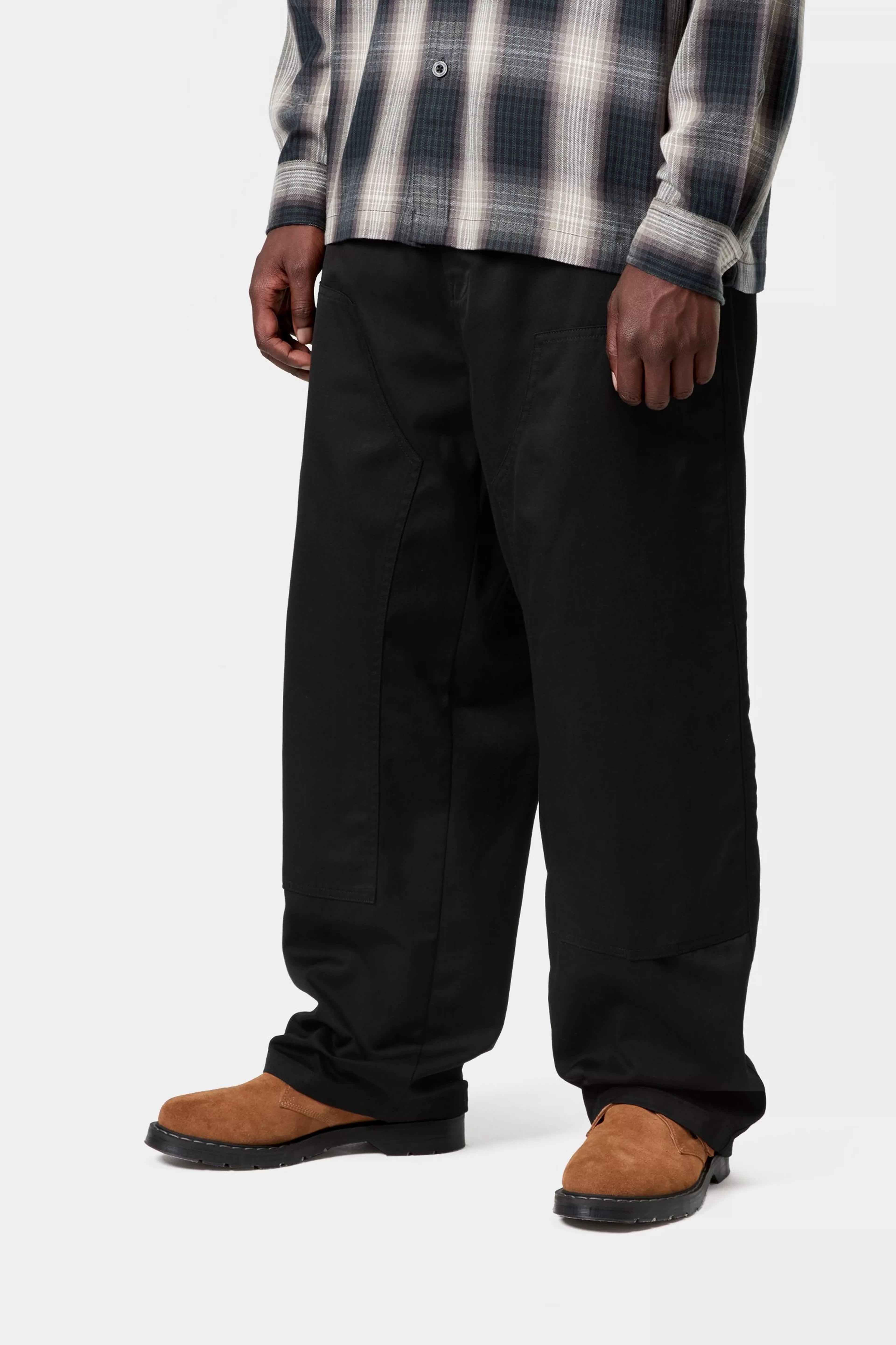 Brady Double Knee Chino Pant - Black (rinsed) 3