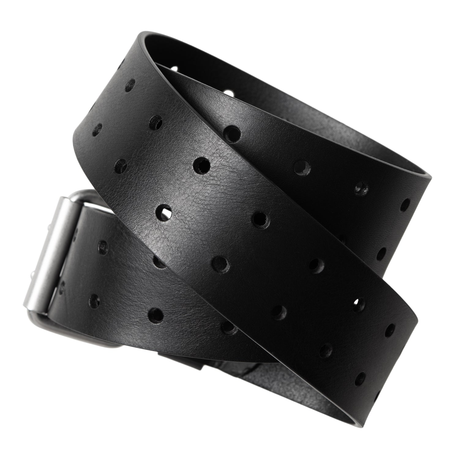 Double Script Belt - Black / Silver 2