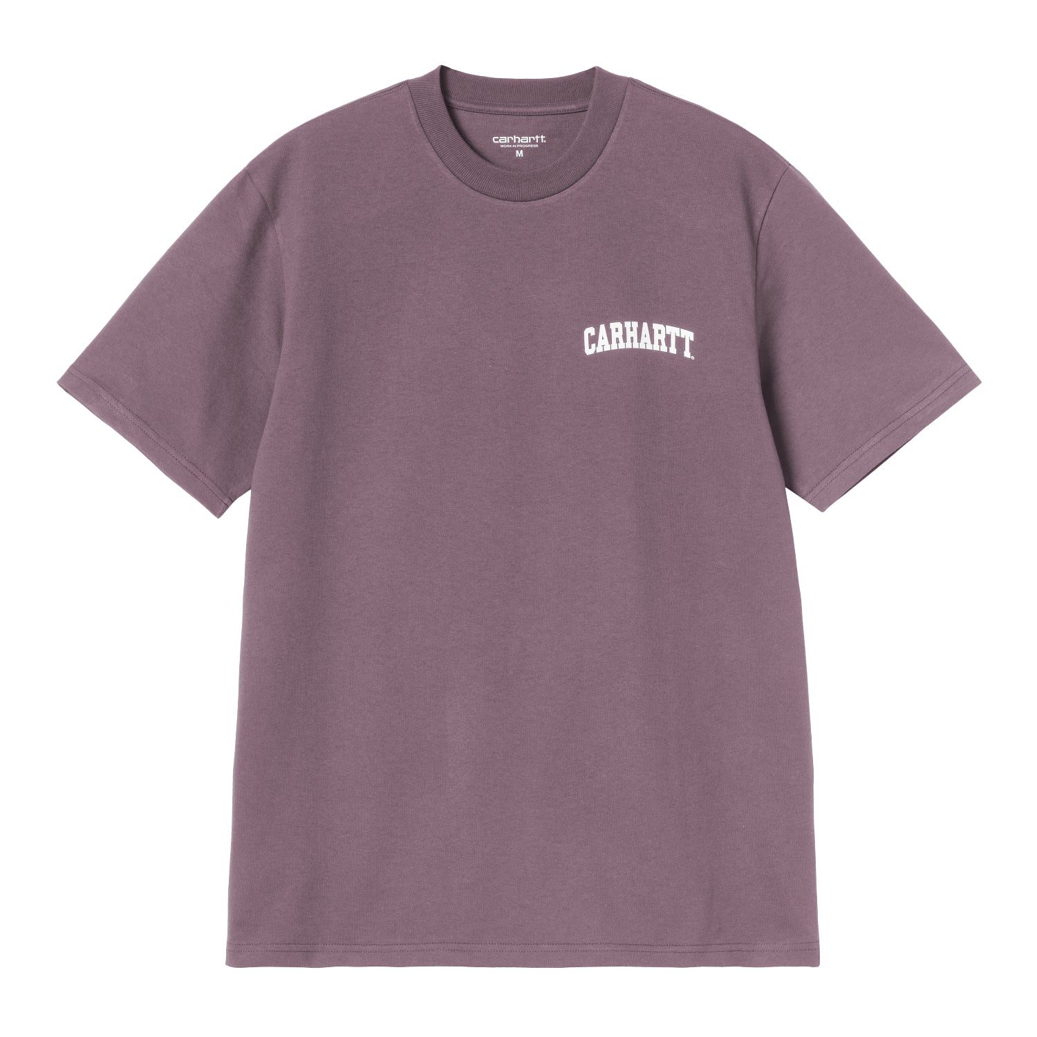 S/S University Script T-Shirt - Phlox / White