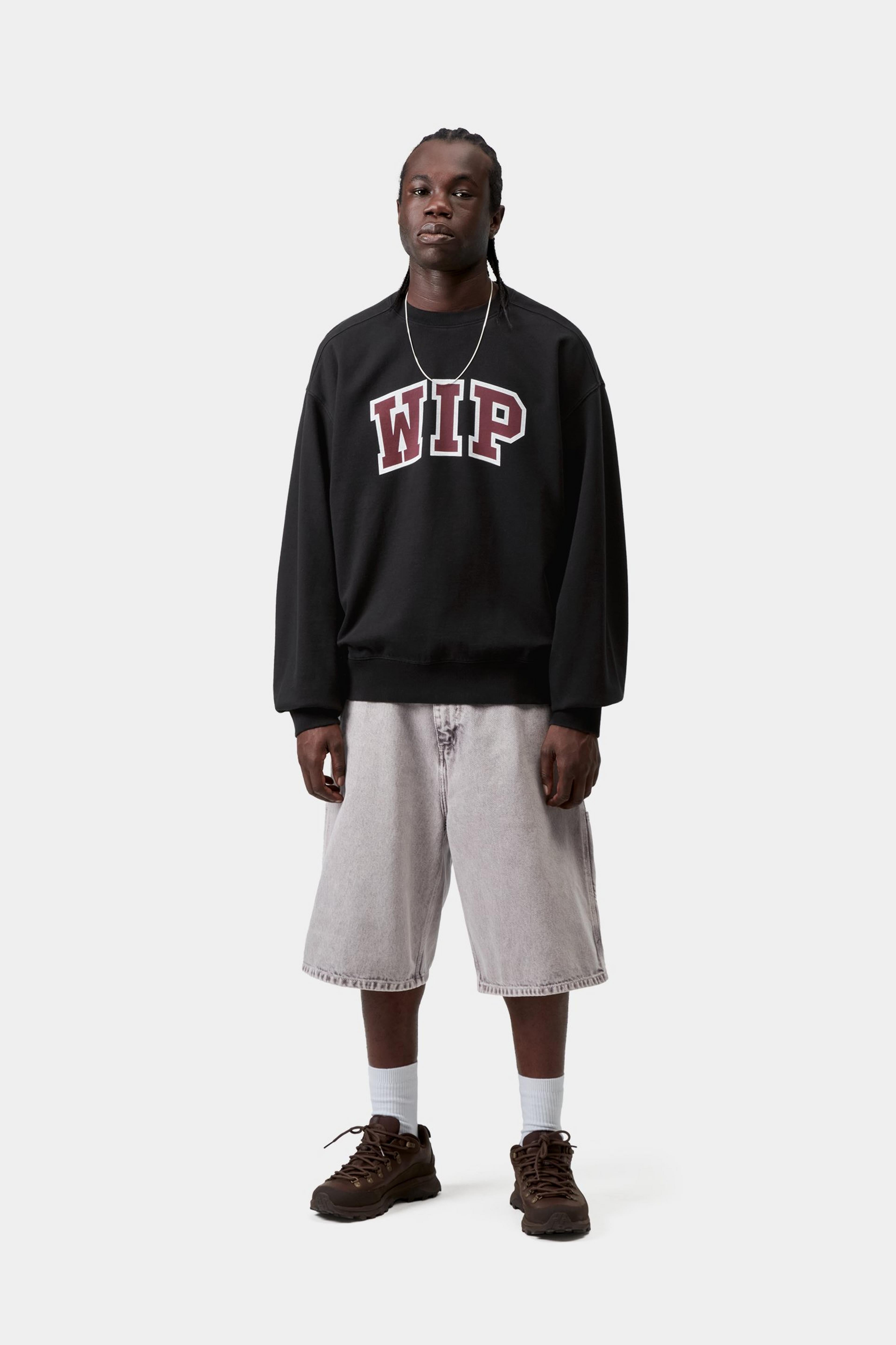 WIP Ⅲ Sweat - Black (heavy stone wash) 4