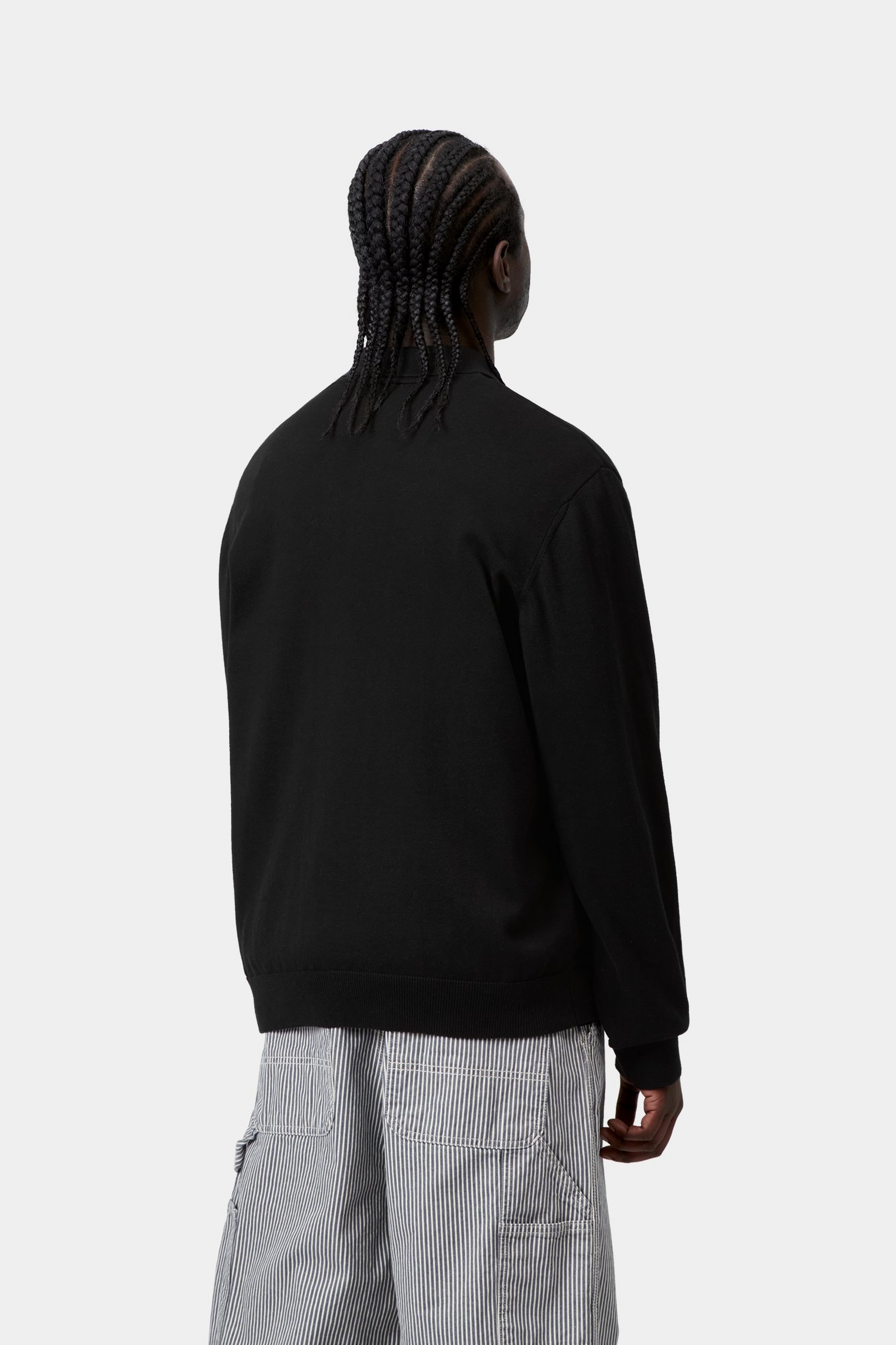 L/S Madison Polo - Black / White