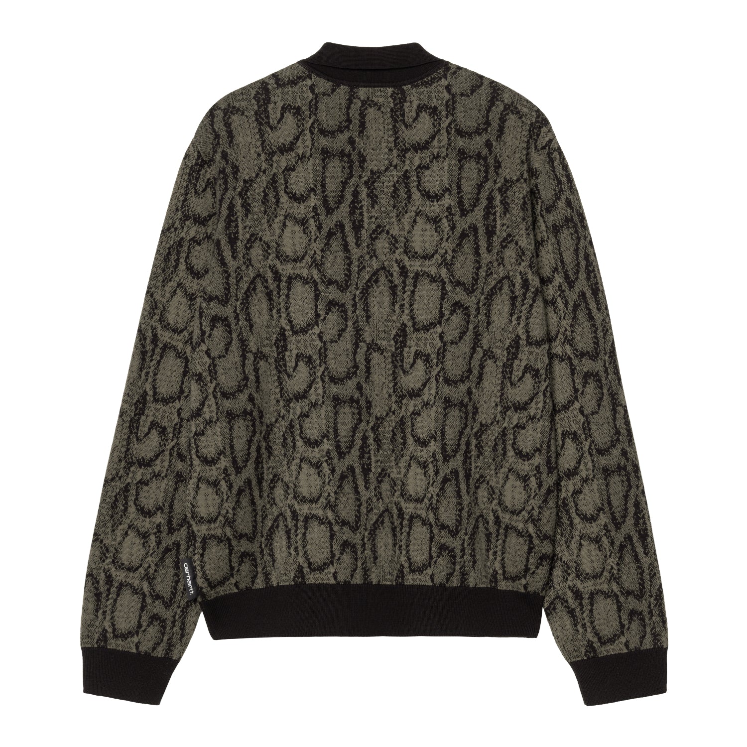 L/S Snake Polo - Snake Camo Jacquard, Velvet Blue