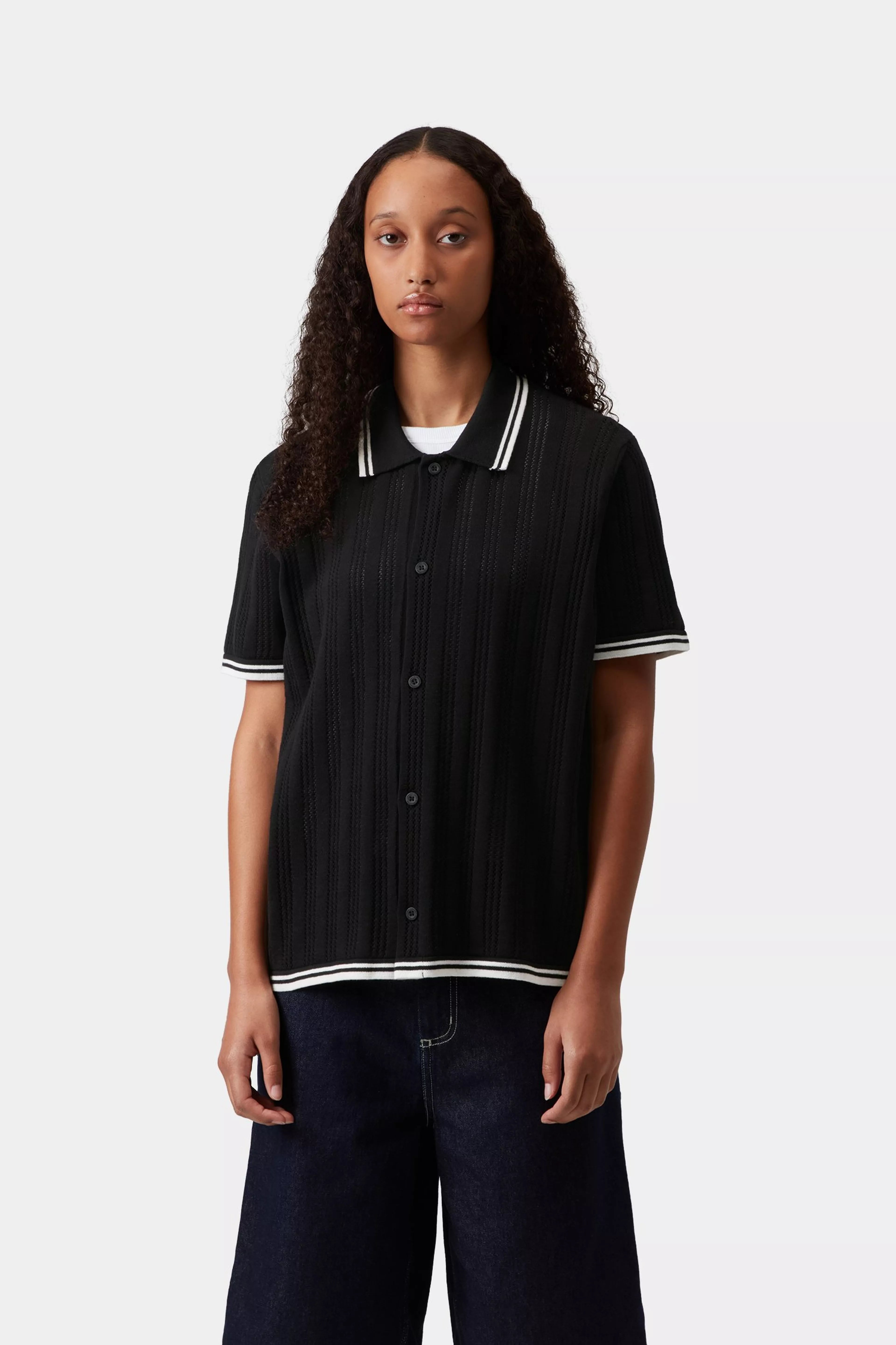 W' S/S Ramsey Knit Shirt - Black