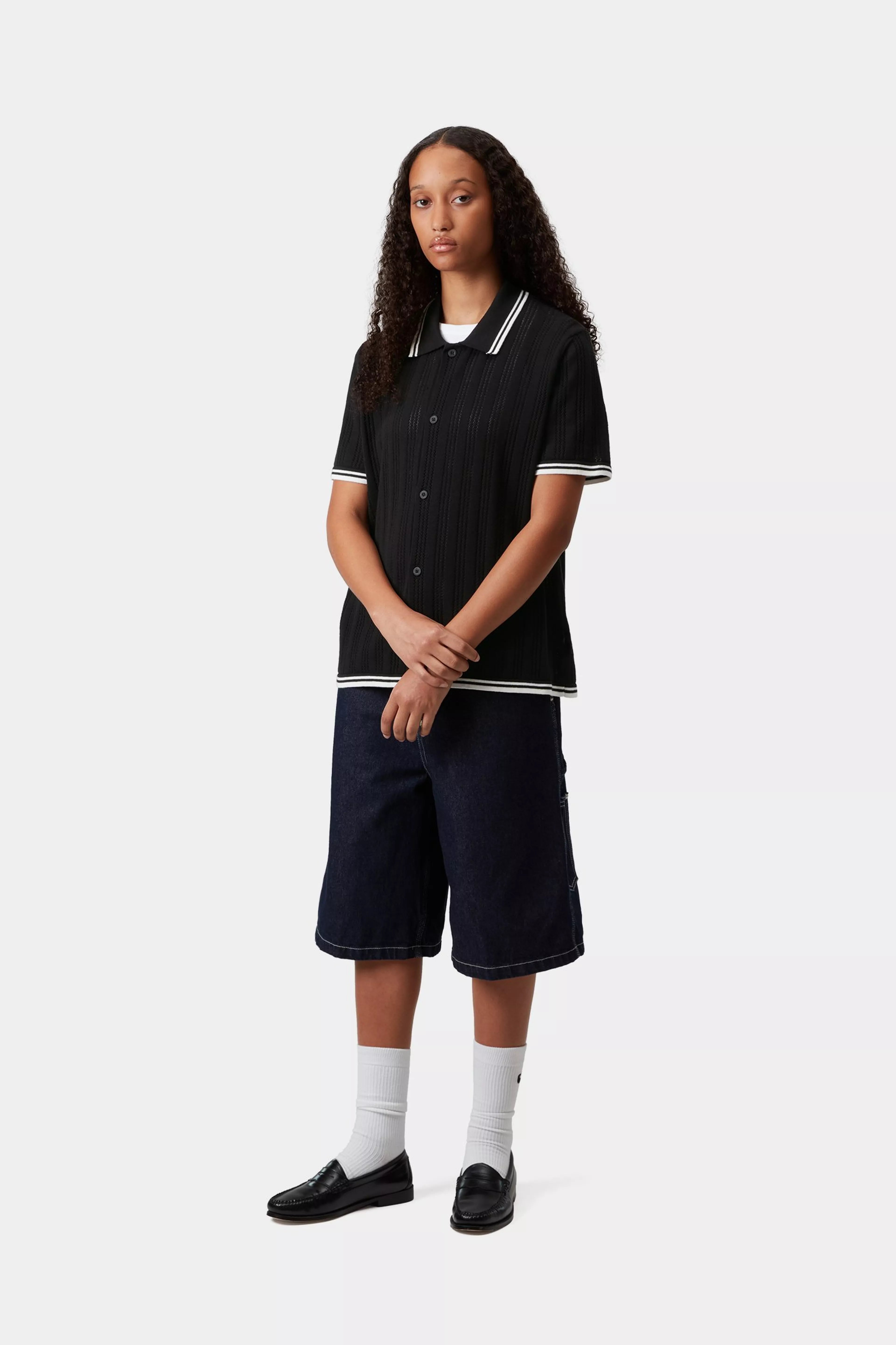 W' S/S Ramsey Knit Shirt - Black
