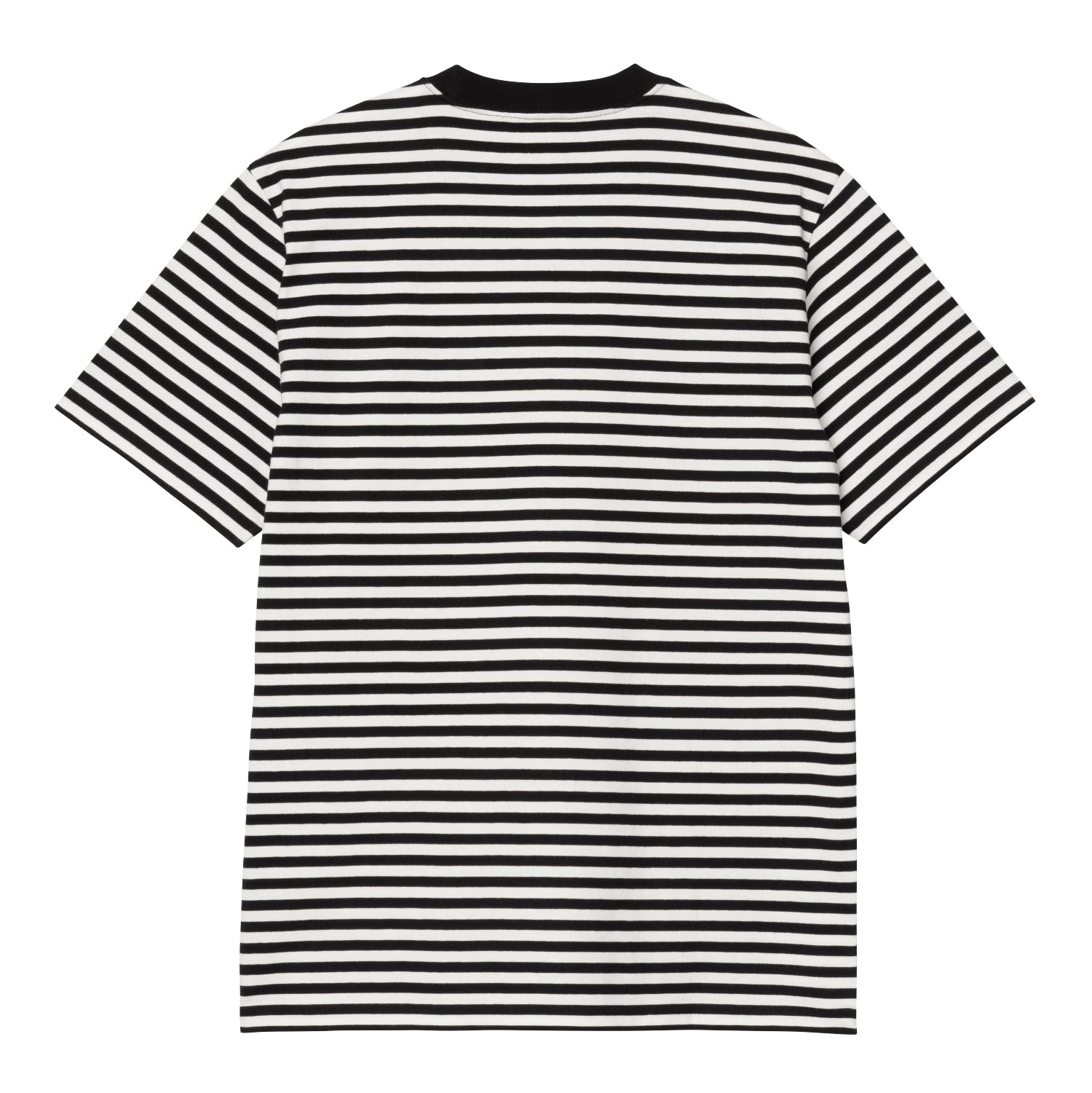 S/S Ezra Pocket T-Shirt - Ezra Stripe, Black / Wax