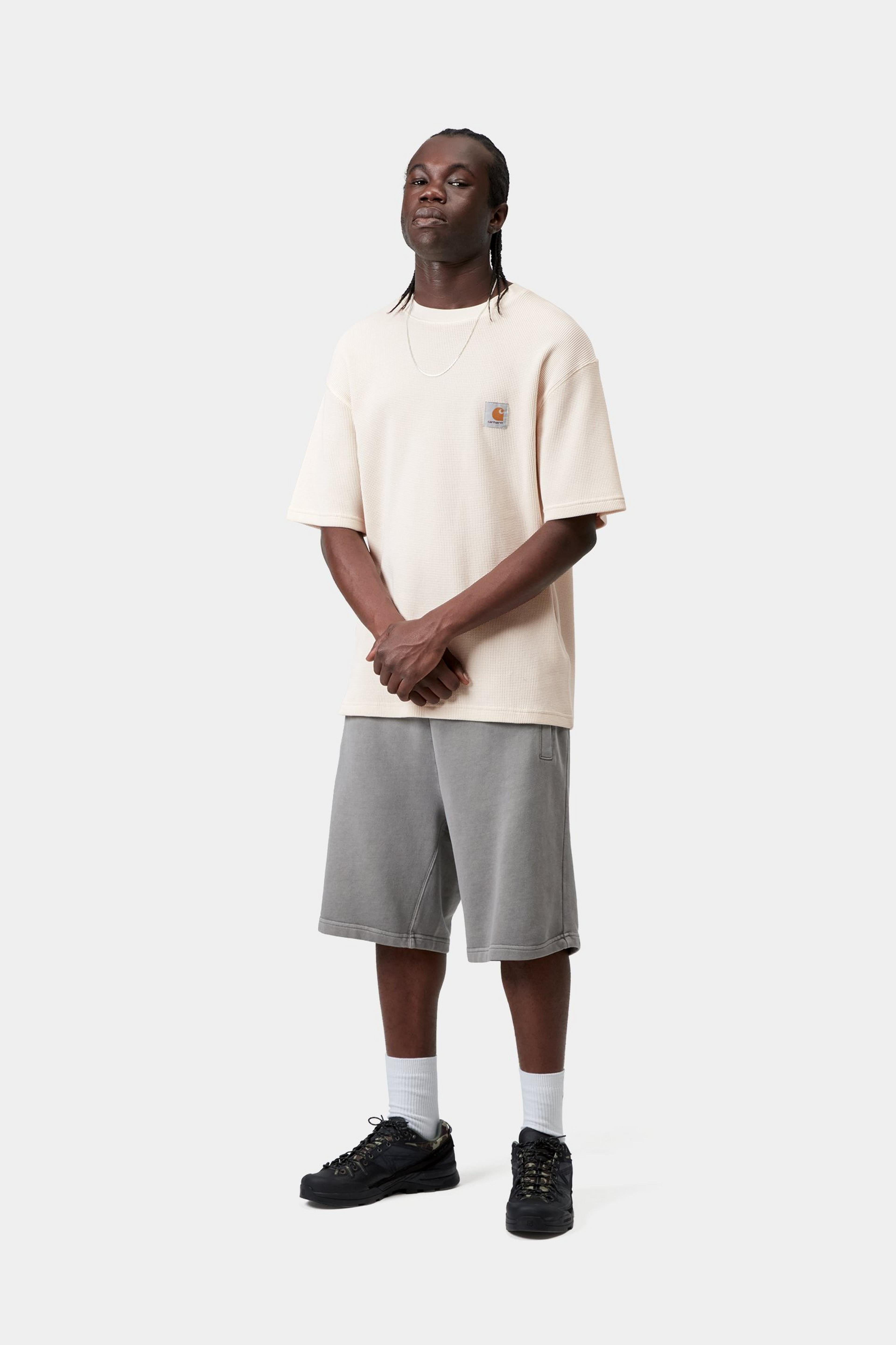 S/S Nelson Waffle T-Shirt - Natural (garment dyed)