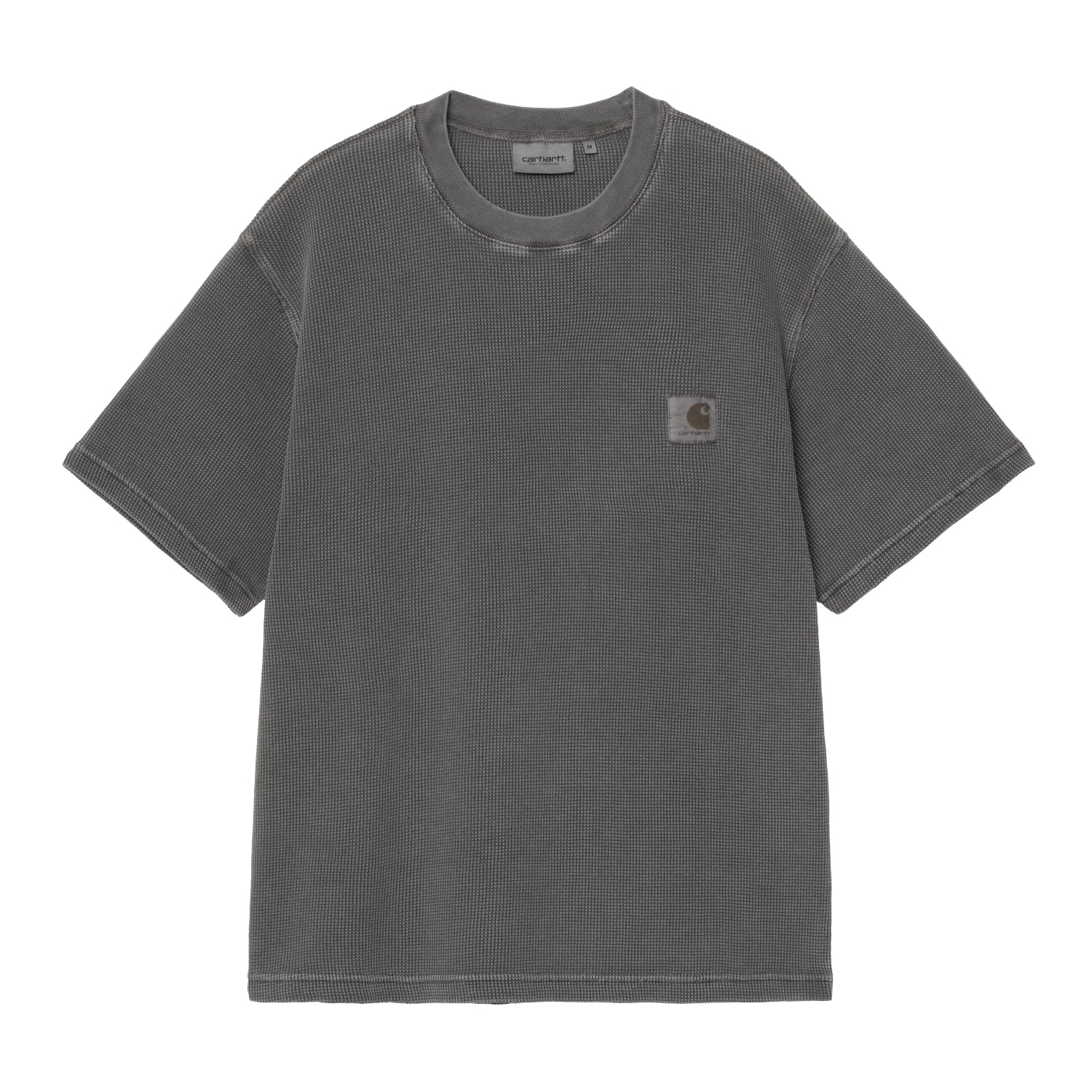 S/S Nelson Waffle T-Shirt - Black (garment dyed)
