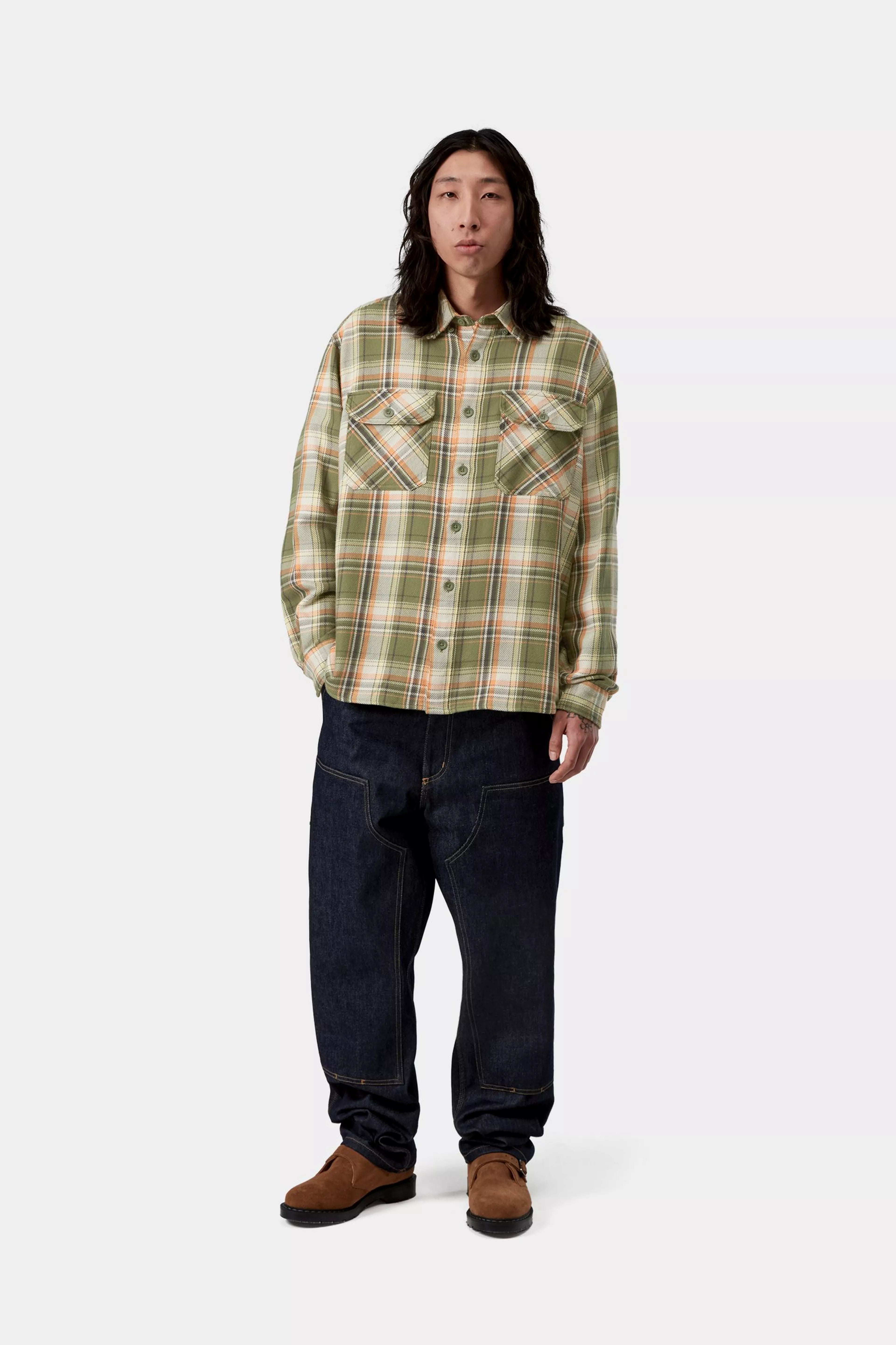 L/S Tunick Shirt - Tunick Check, Dollar Green