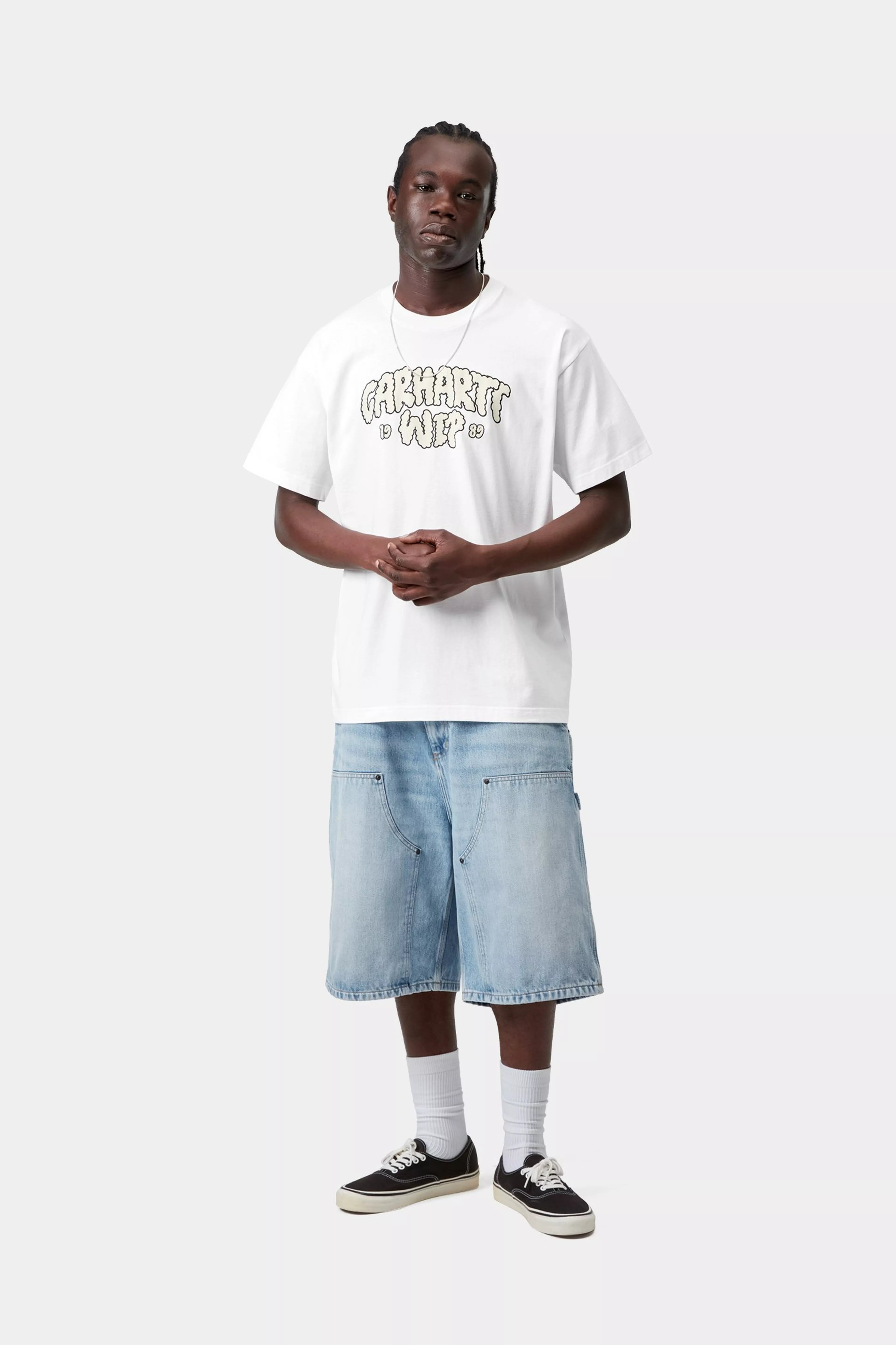 S/S Cloud Script T-Shirt - White 4