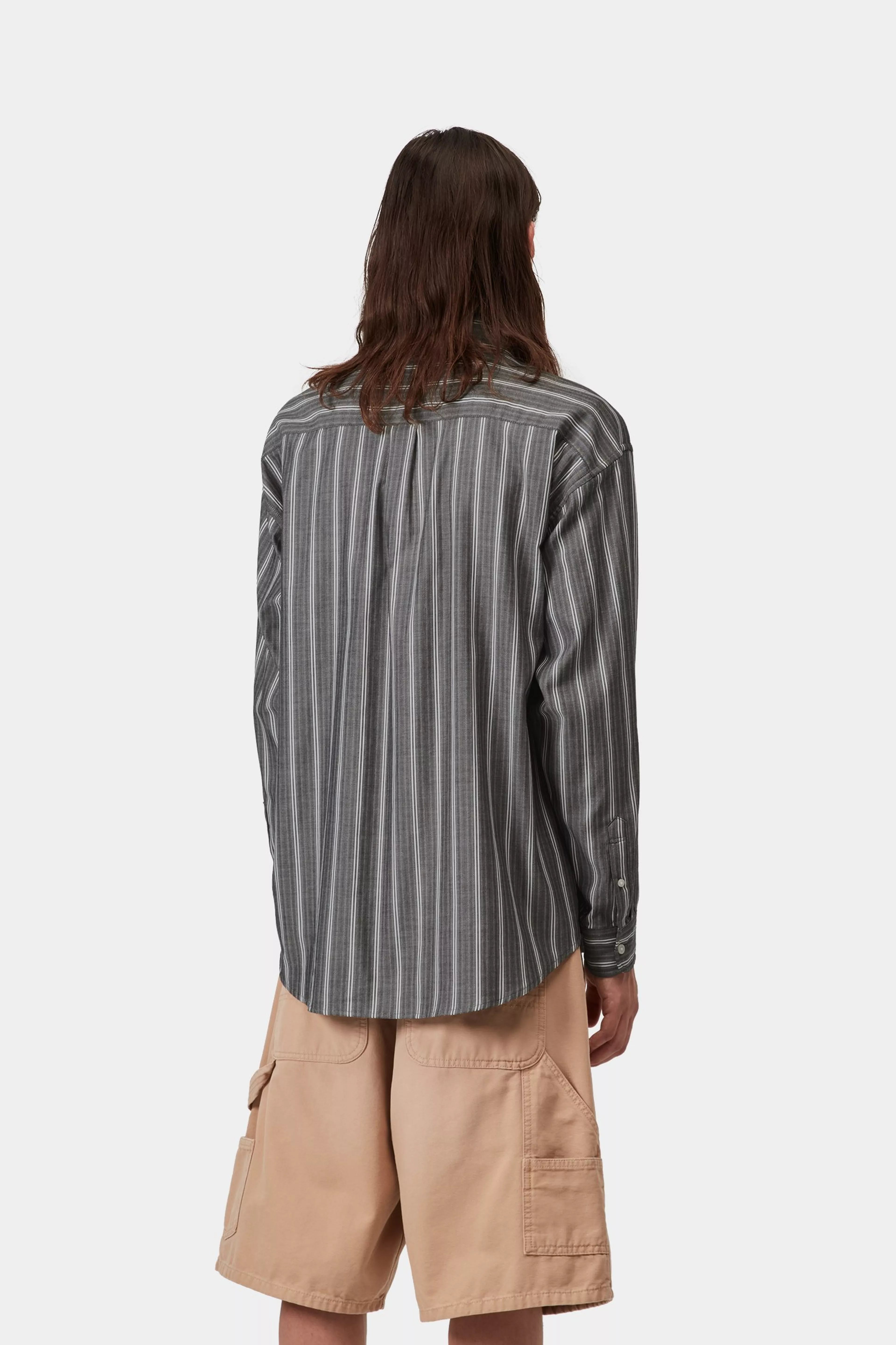 L/S Beale Shirt - Beale Stripe, Black / White 3