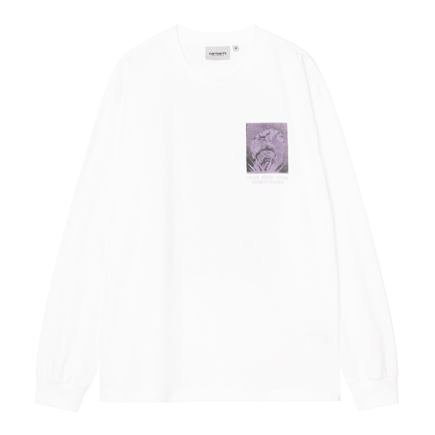 L/S Emerge T-Shirt - White (stone washed)