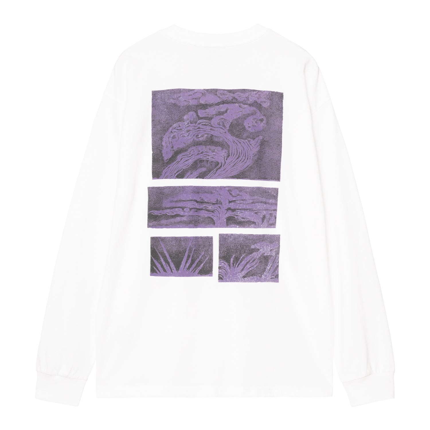 L/S Emerge T-Shirt - White (stone washed)