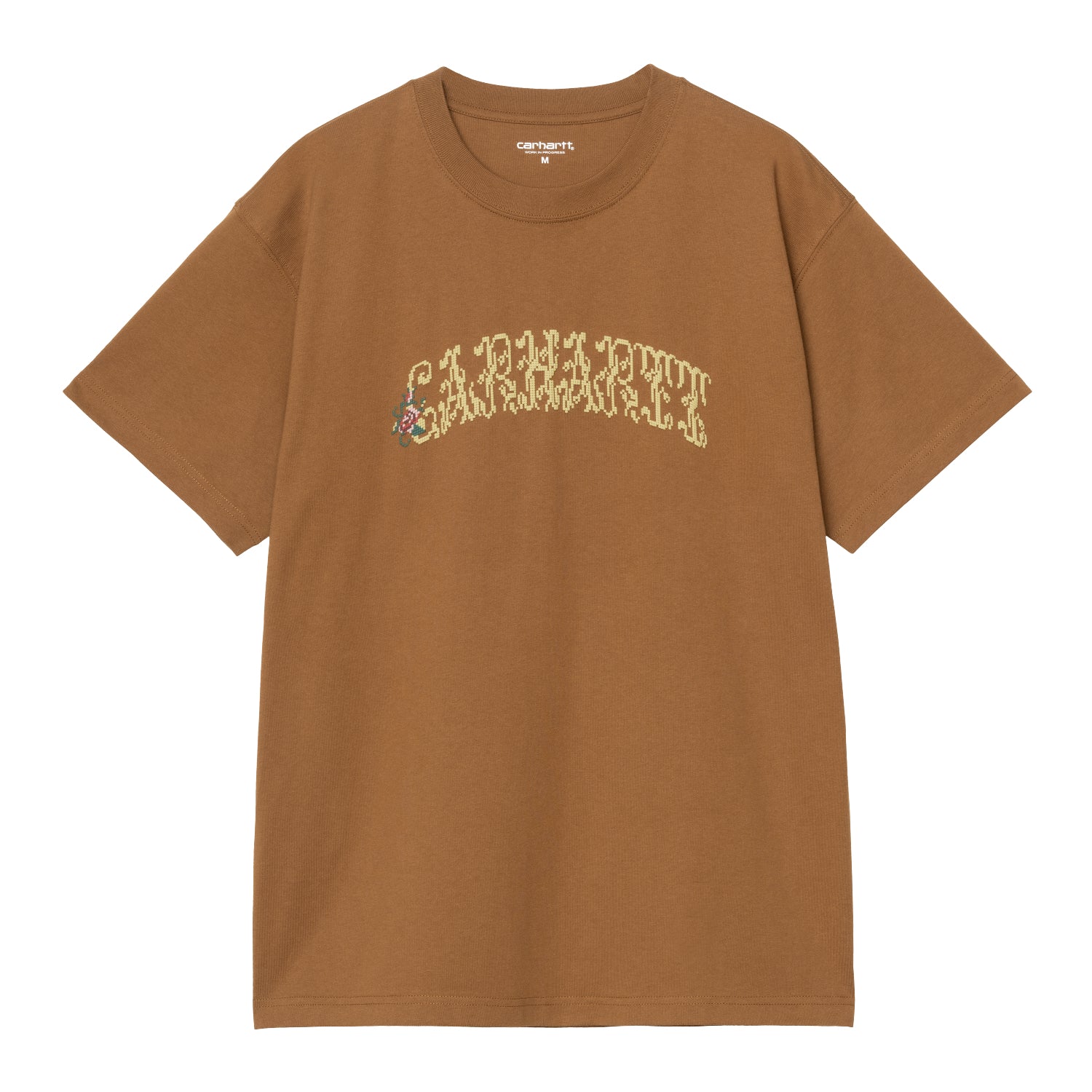 MOMENTEL ブラウン Tシャツ スビンプラチナムスムース テーラードモックネックTシャツ ブラック