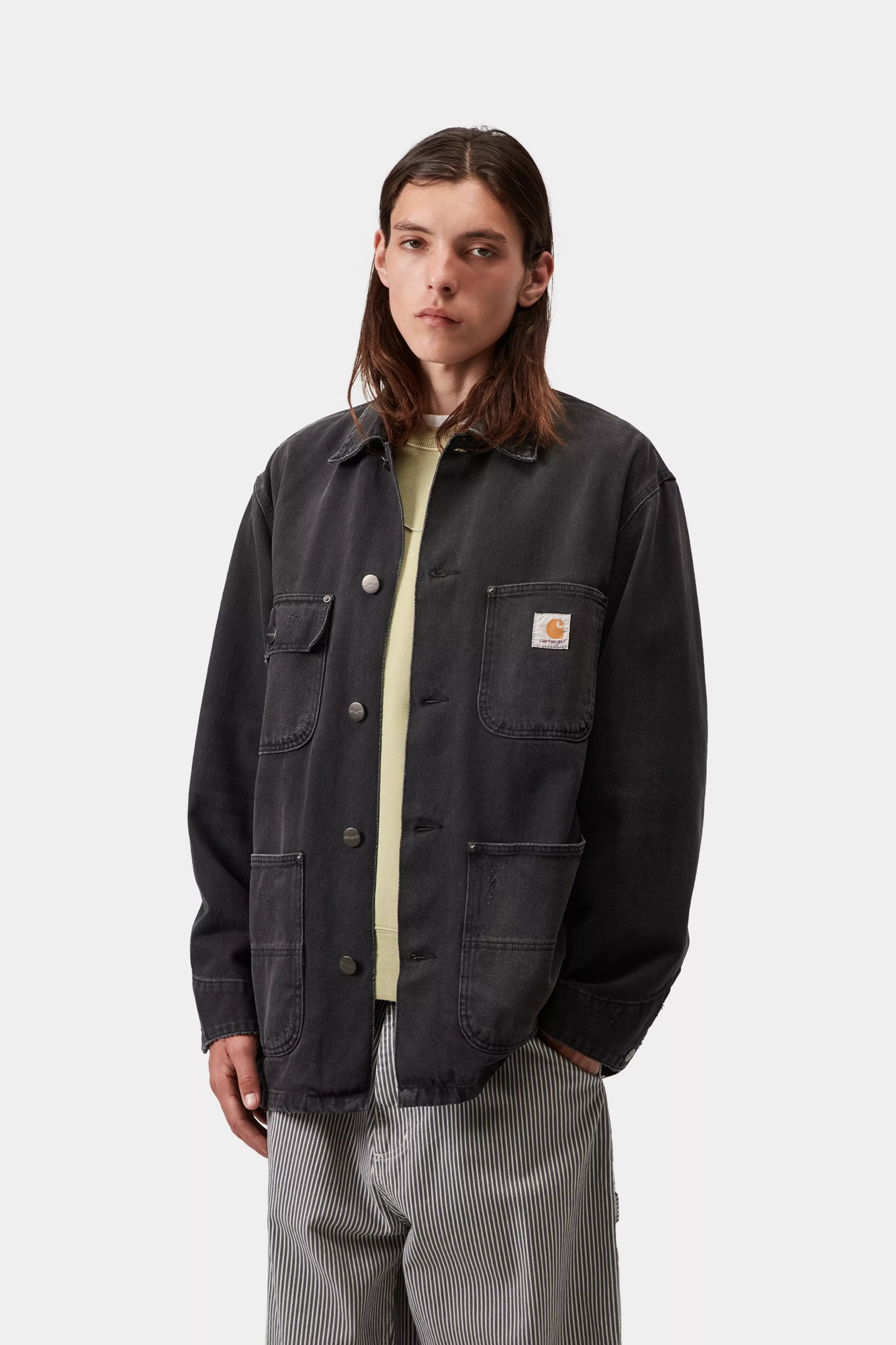 Aden Chore Coat - Black (grind wash) 3