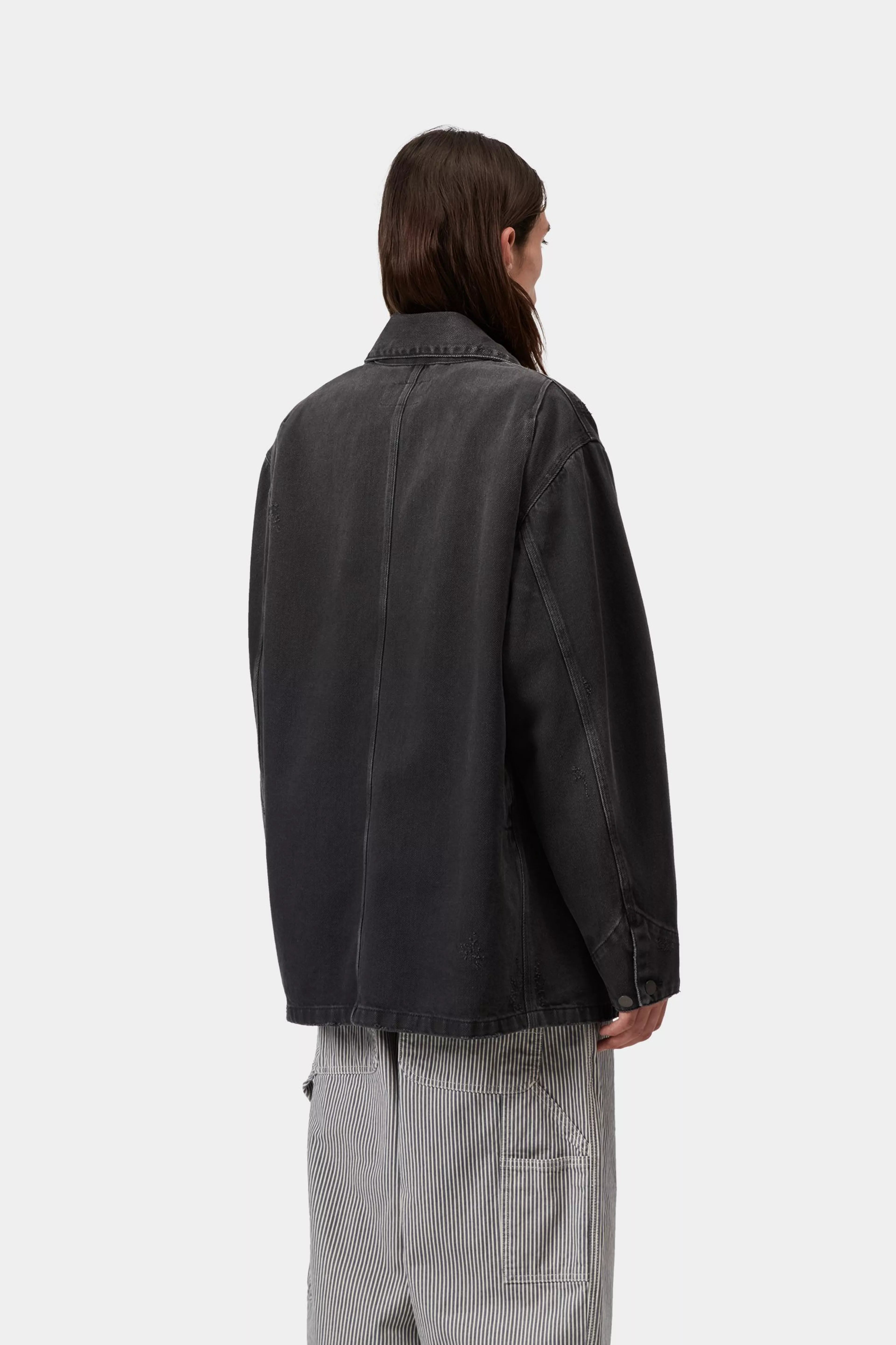 Aden Chore Coat - Black (grind wash) 5