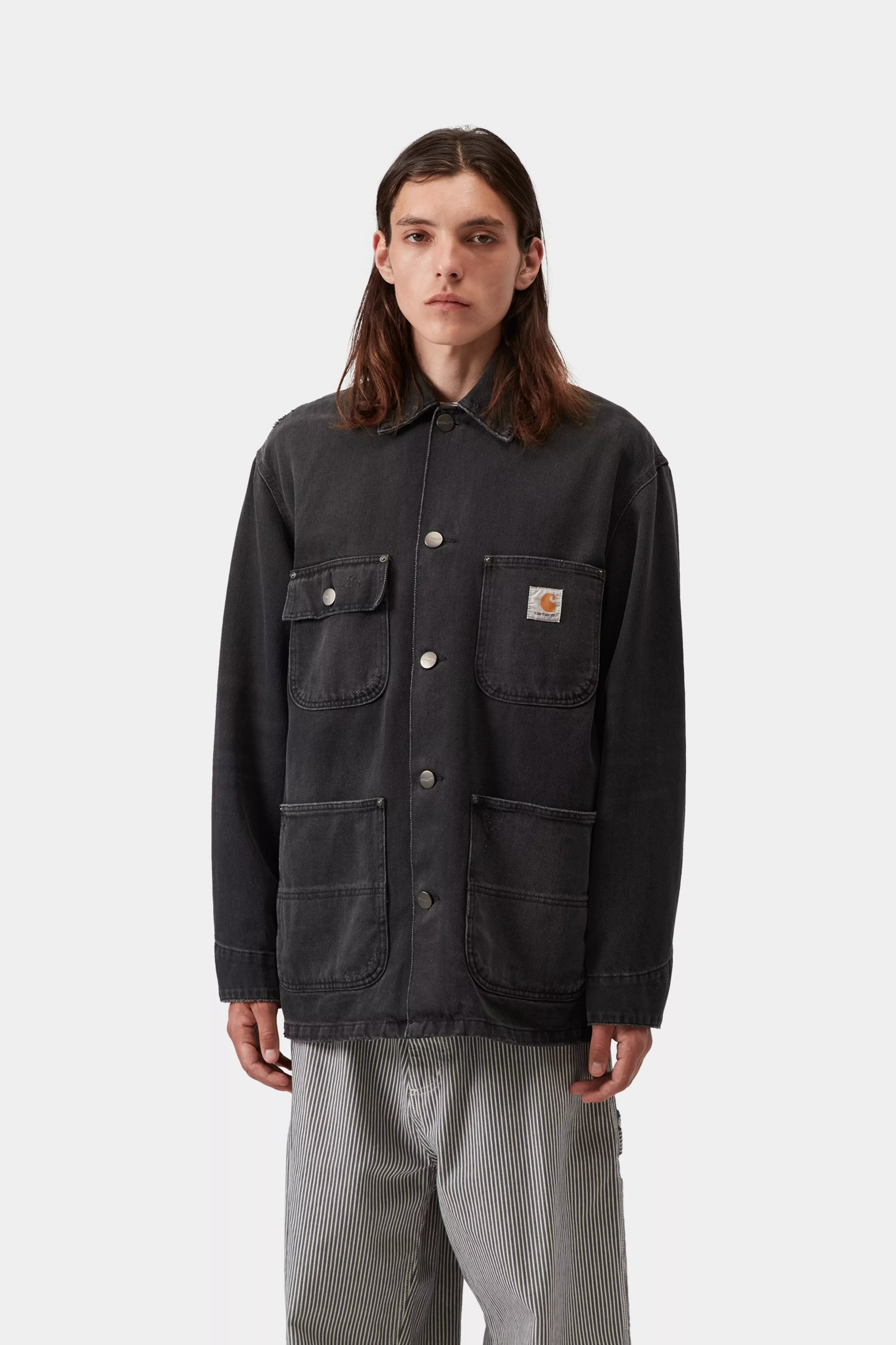 Aden Chore Coat - Black (grind wash) 2