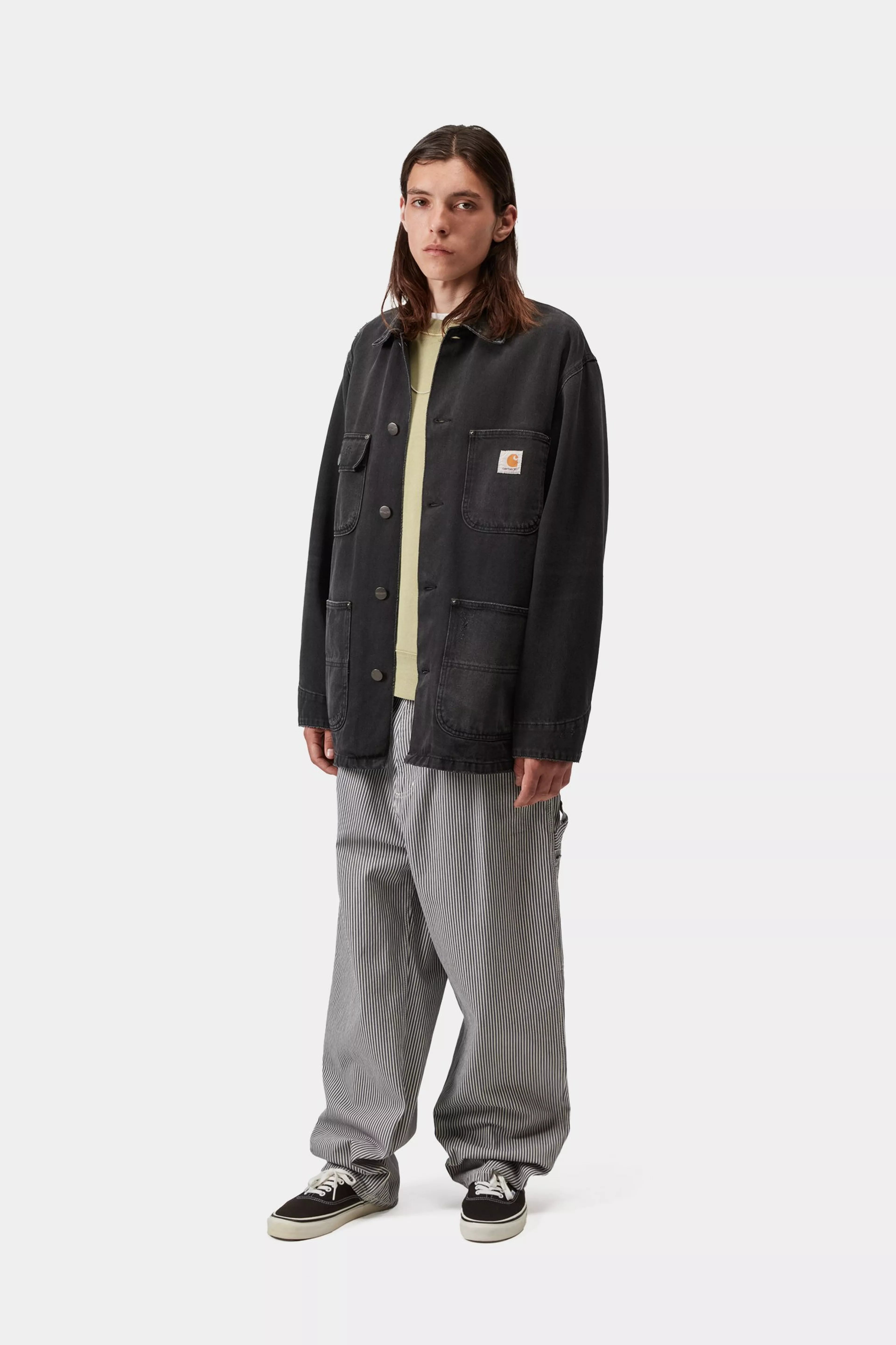 Aden Chore Coat - Black (grind wash) 4