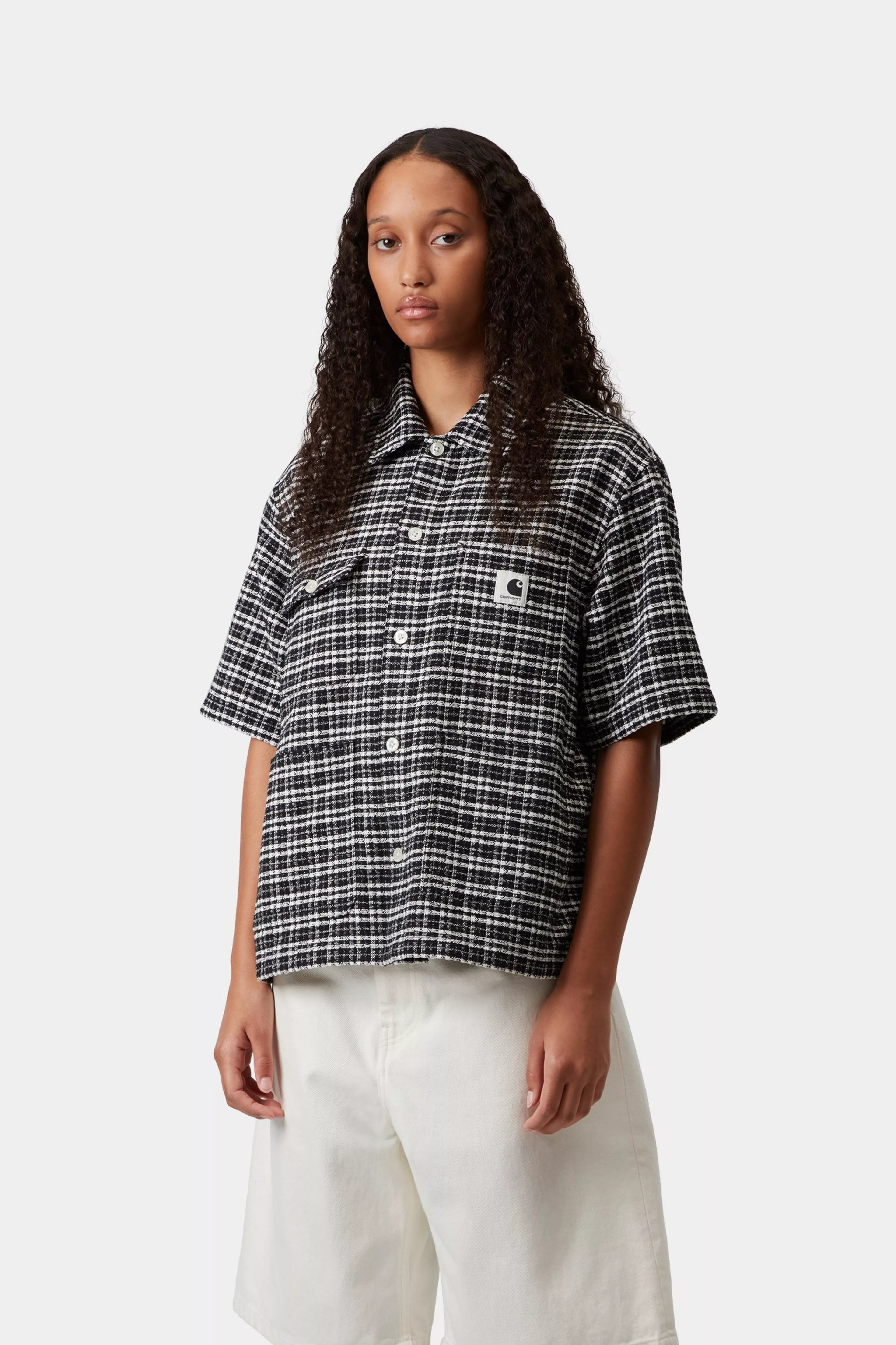 W' S/S Michigan Shirt - Kander Check, Black