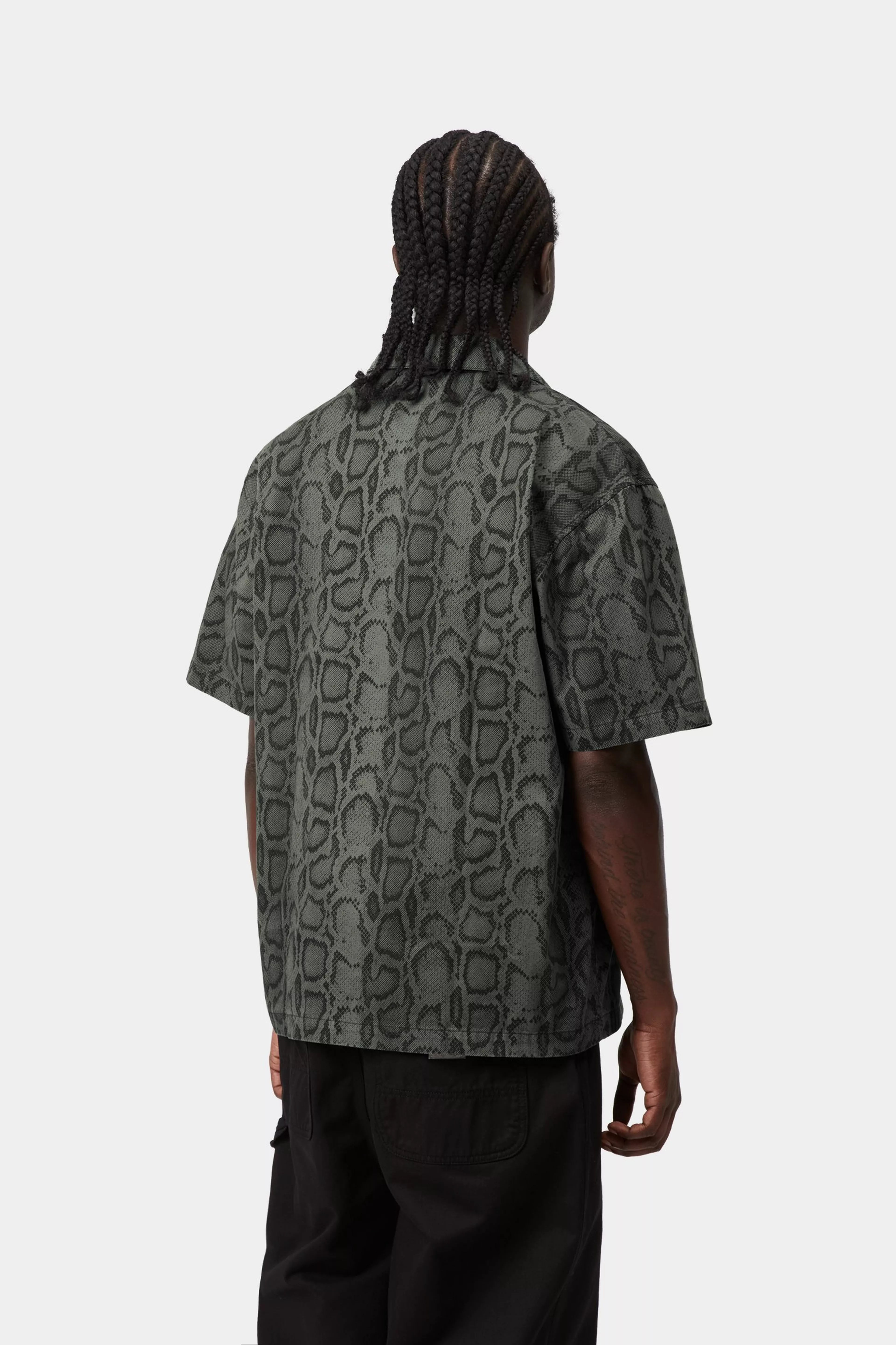 S/S Snake Camo Shirt - Snake Camo, Leaf (garment dyed)