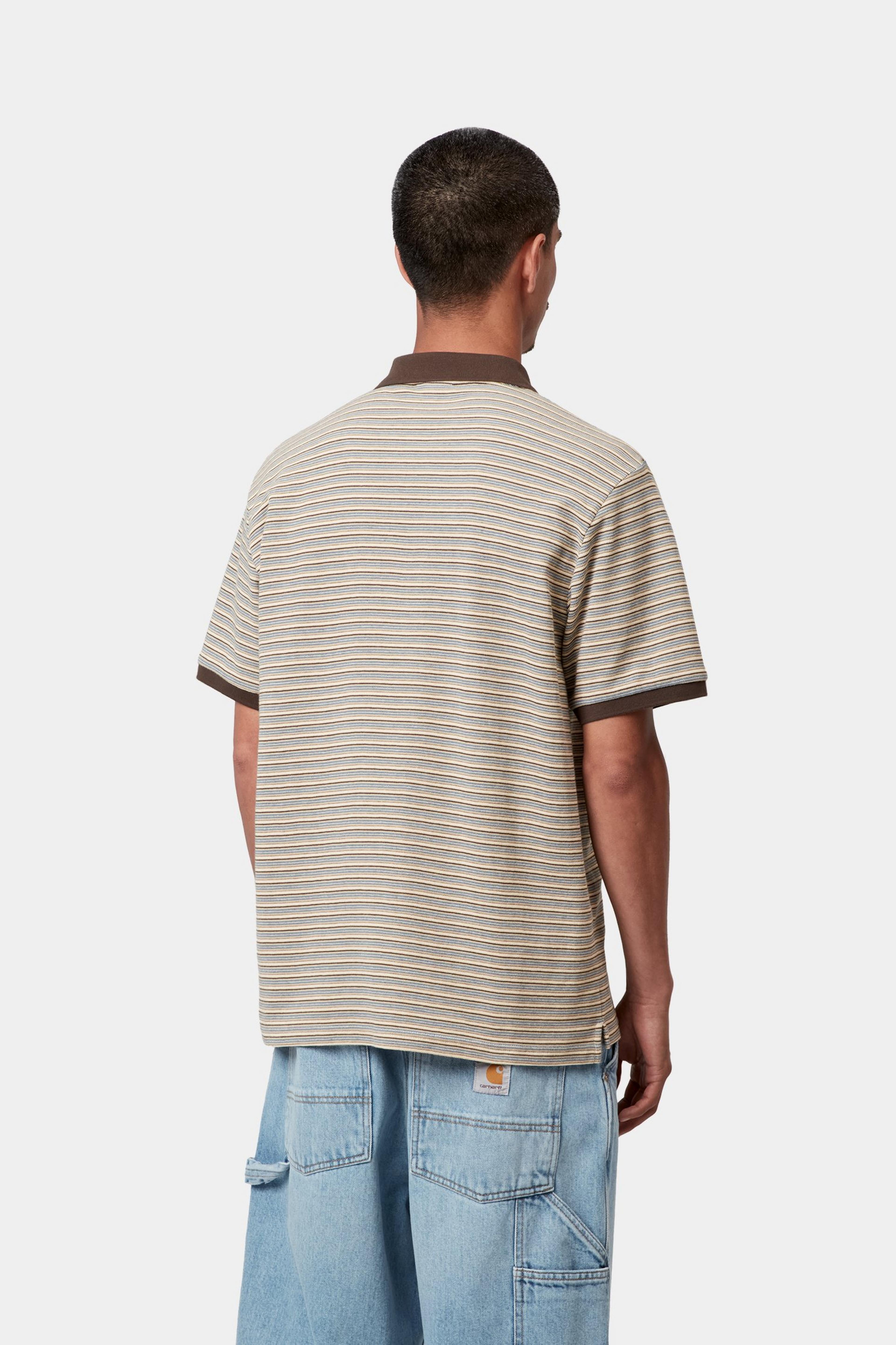 S/S Dion Polo - Dion Stripe, Wax