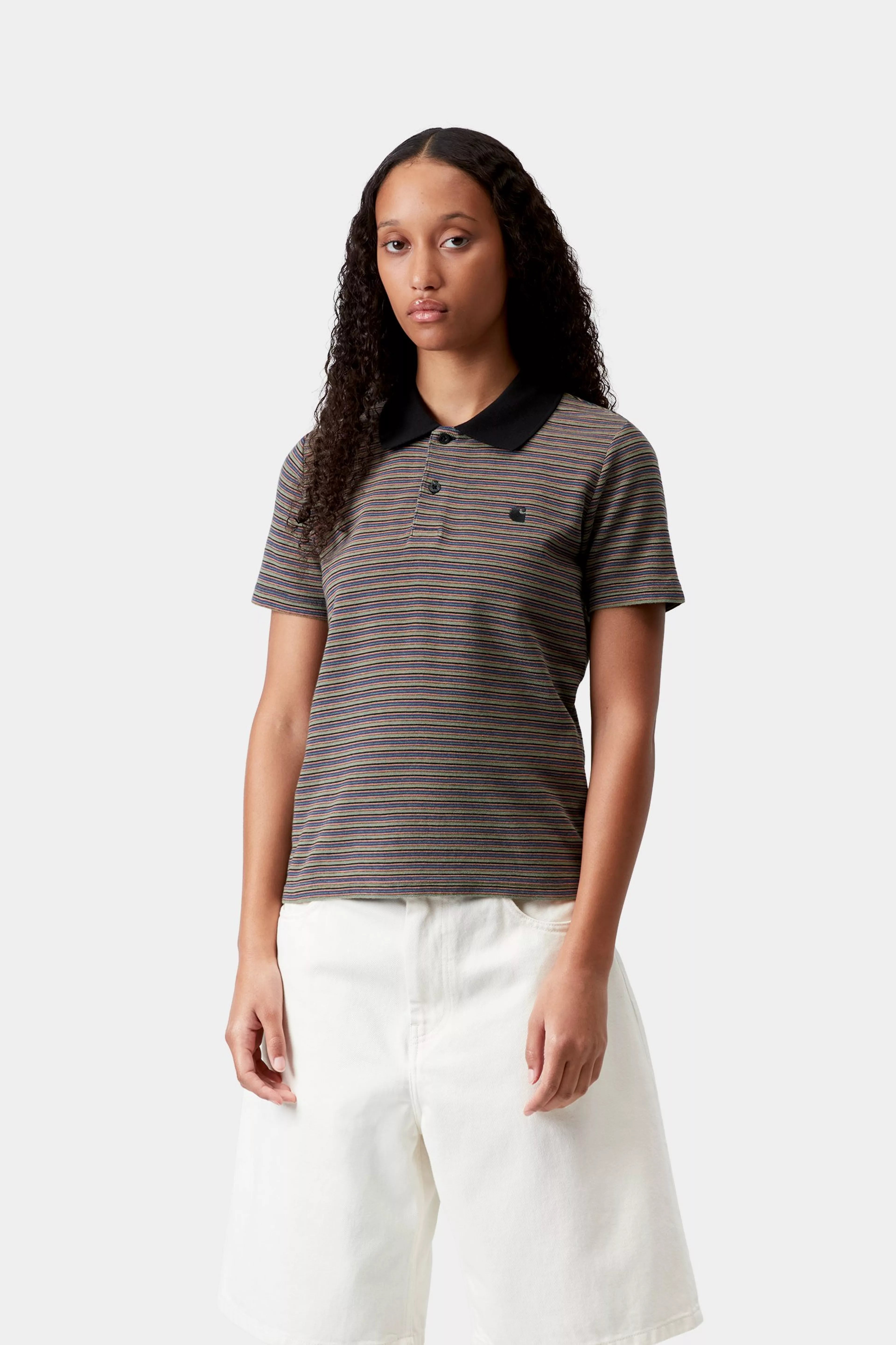 W' S/S Dion Polo - Dion Stripe Lily