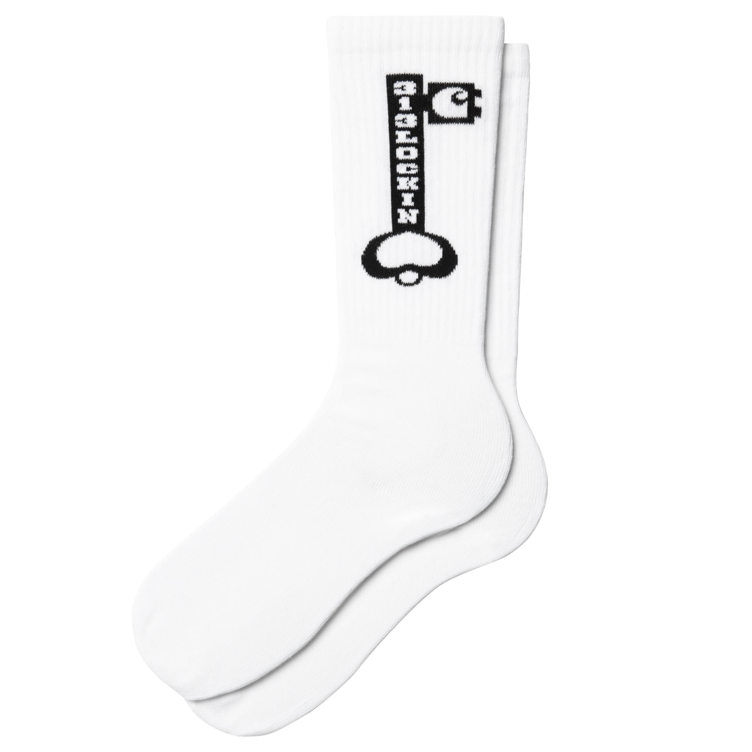 Locked Socks - White / Black