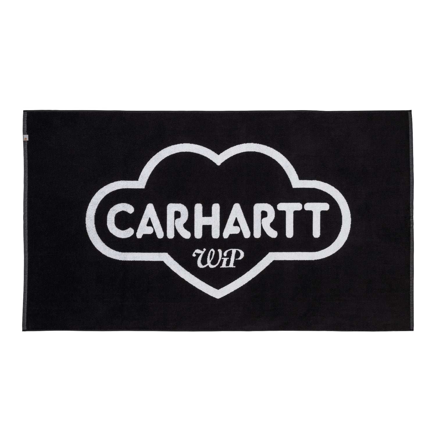 Cloud Heart Towel - Black / White