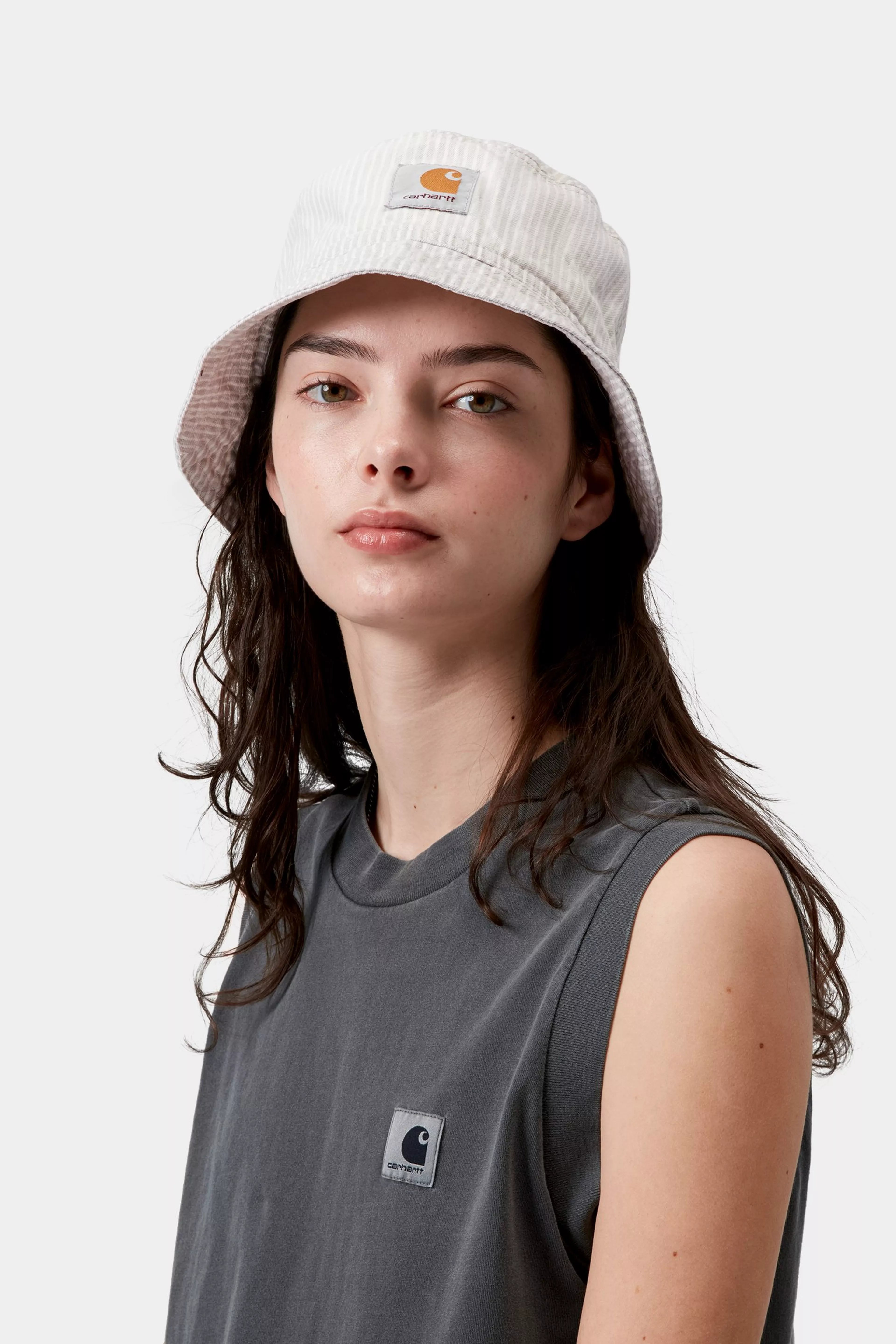 Mercer Bucket Hat - Mercer Stripe, Graphite / Wax, Bleached 2