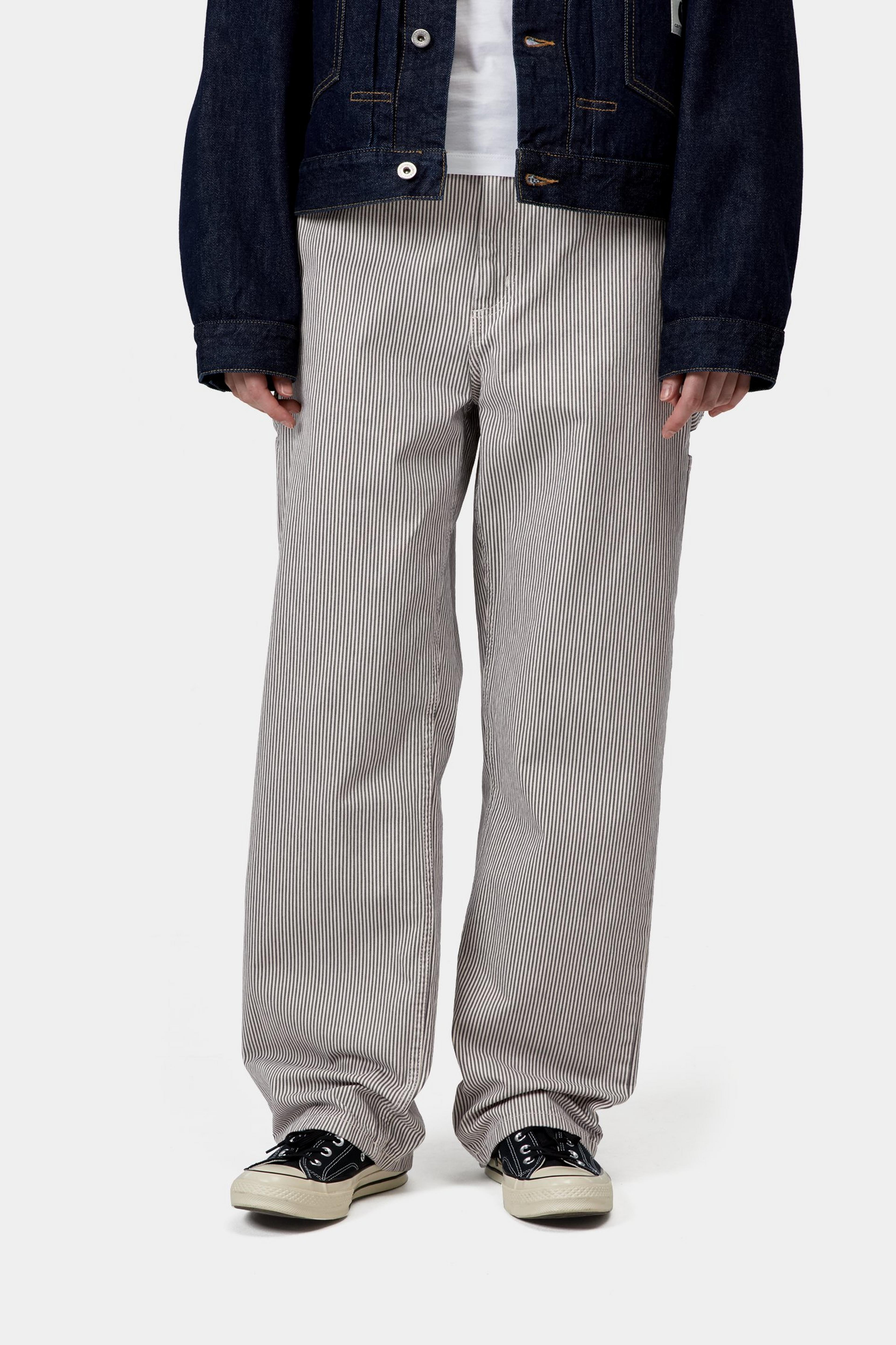 W' Mercer Pant - Mercer Stripe, Graphite / Wax, Stone washed