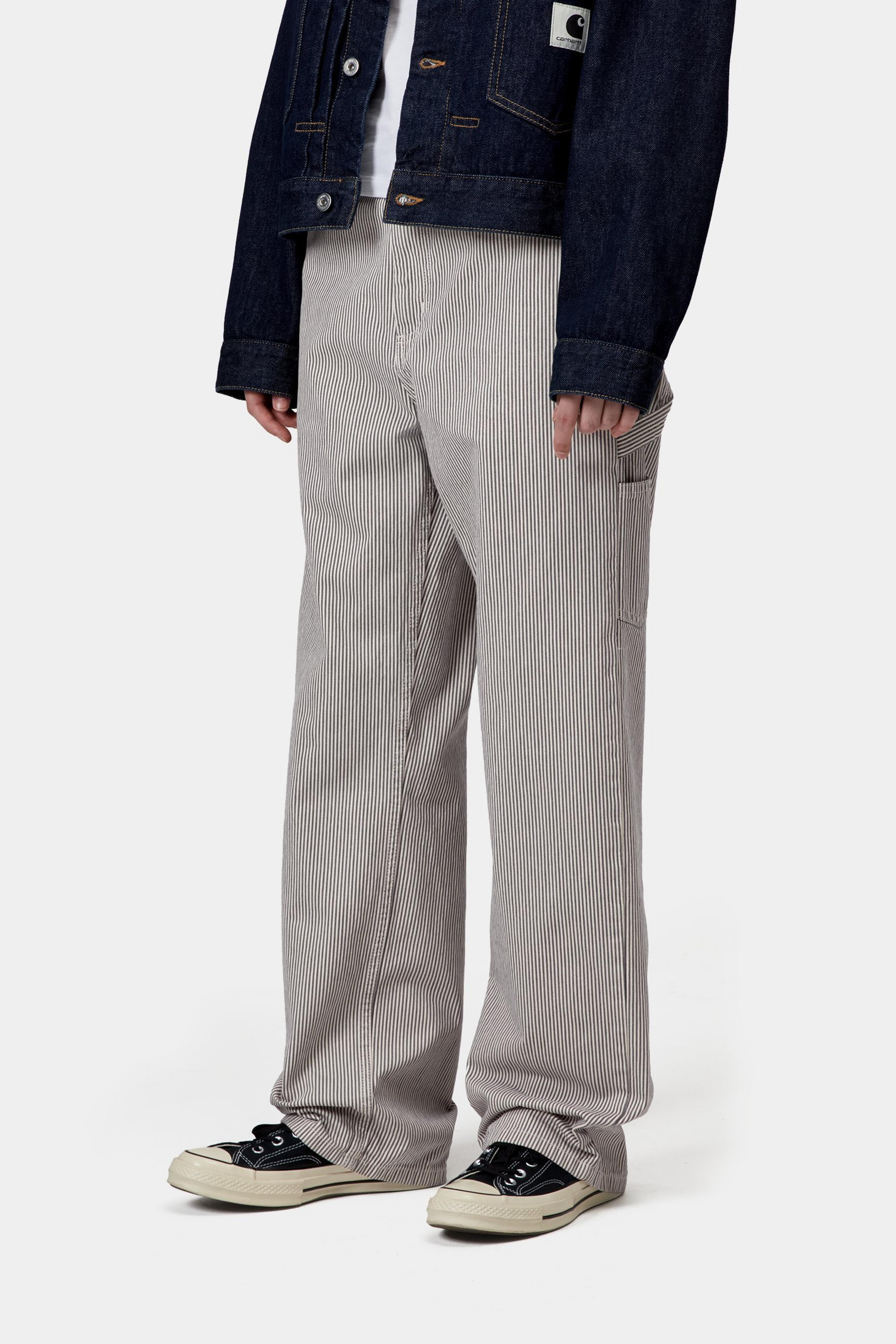 W' Mercer Pant - Mercer Stripe, Graphite / Wax, Stone washed