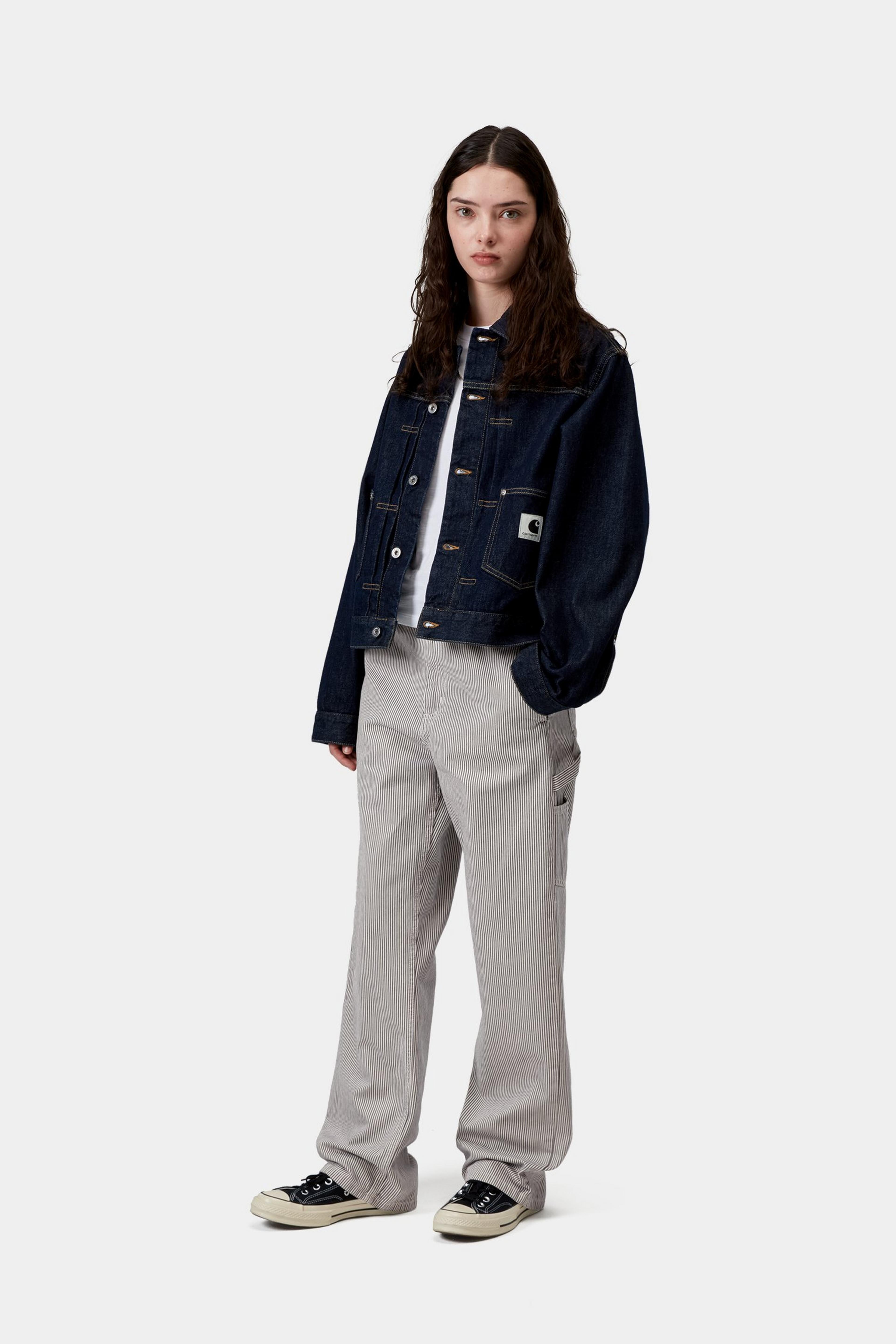 W' Mercer Pant - Mercer Stripe, Graphite / Wax, Stone washed