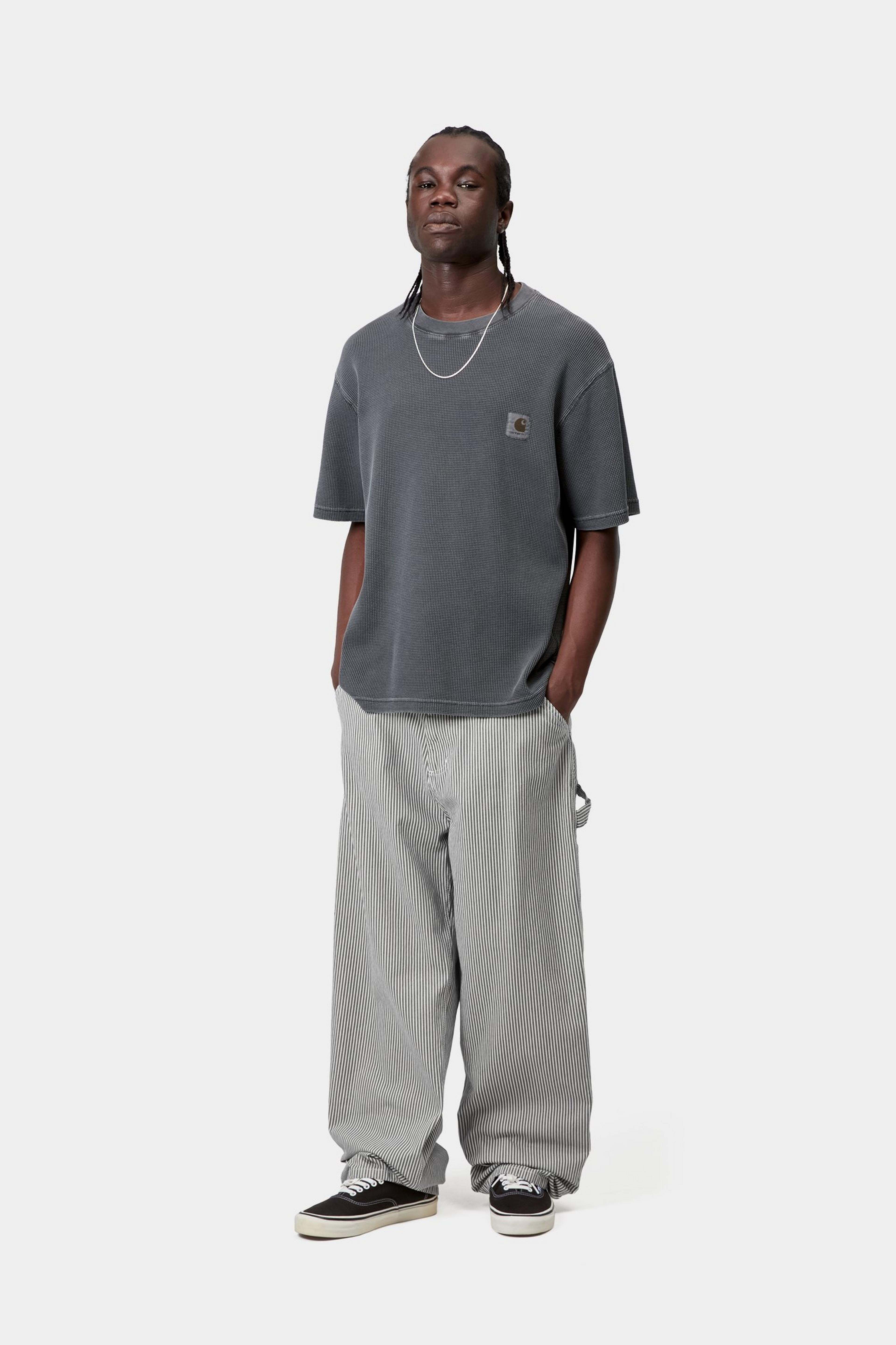 Mercer Single Knee Pant - Mercer Stripe, Graphite / Wax, Stone washed