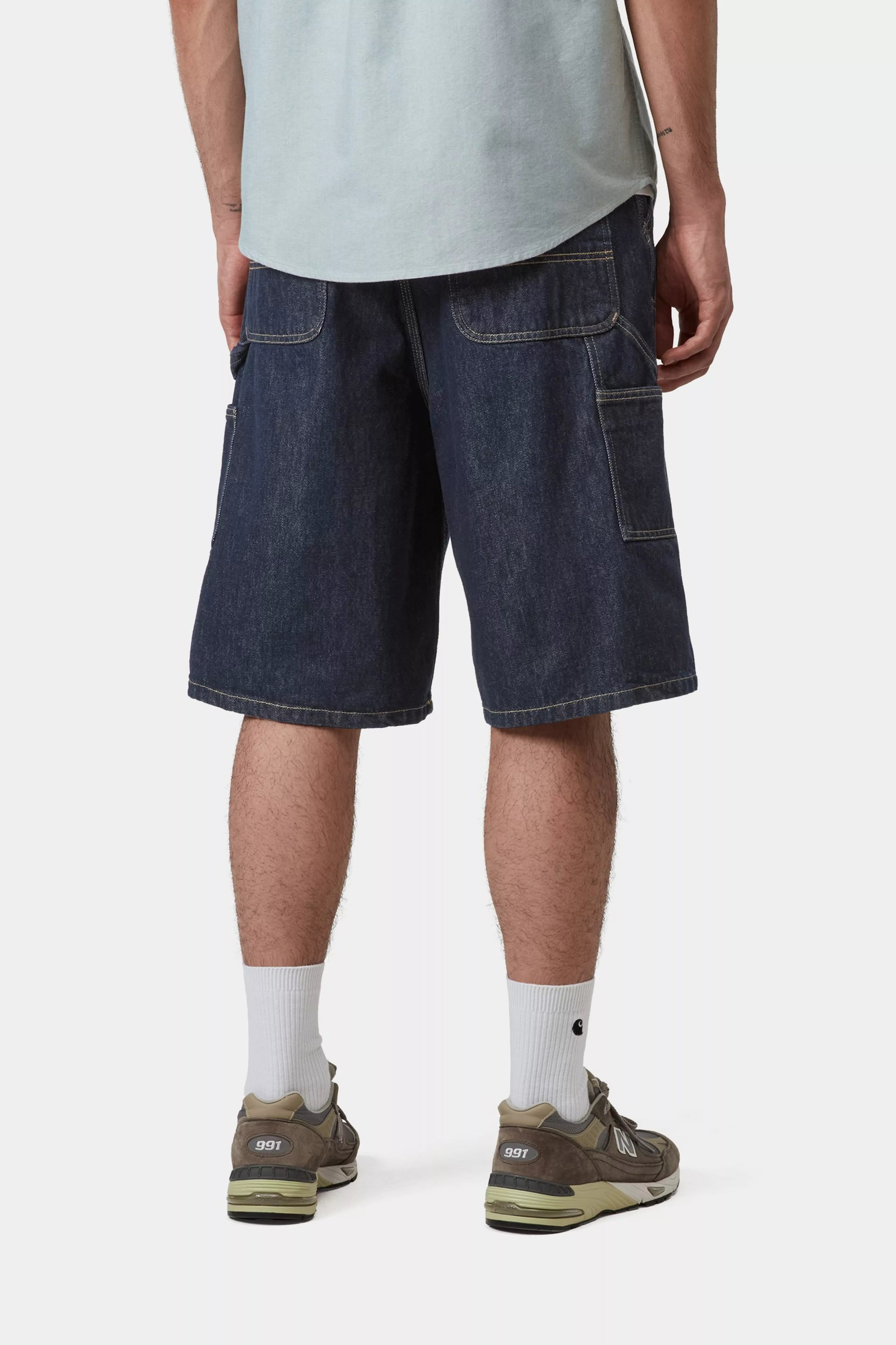 OG Double Knee Short - Blue (rinsed) 4