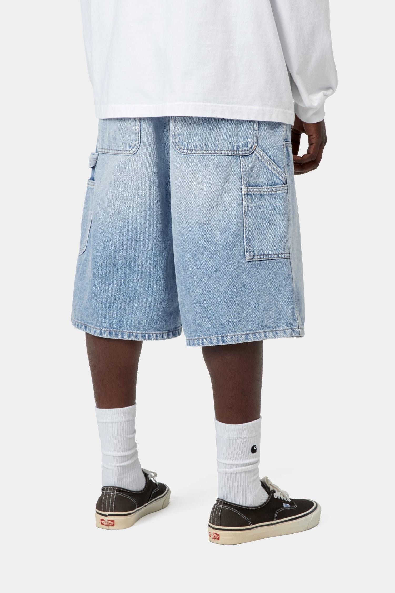 OG Double Knee Short - Blue (heavy worn bleached)