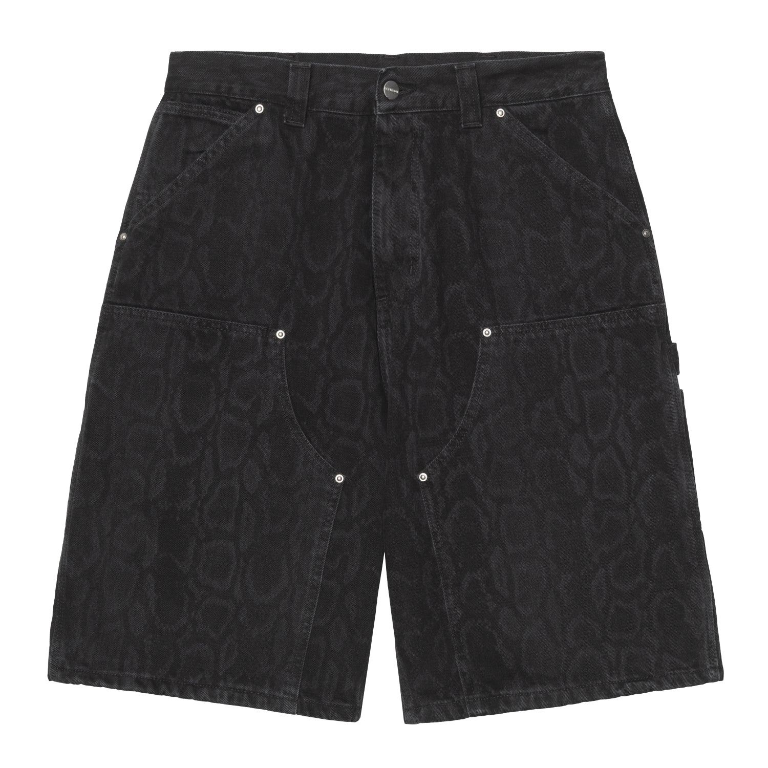 OG Double Knee Short - Snake Camo, Black (heavy stone wash)