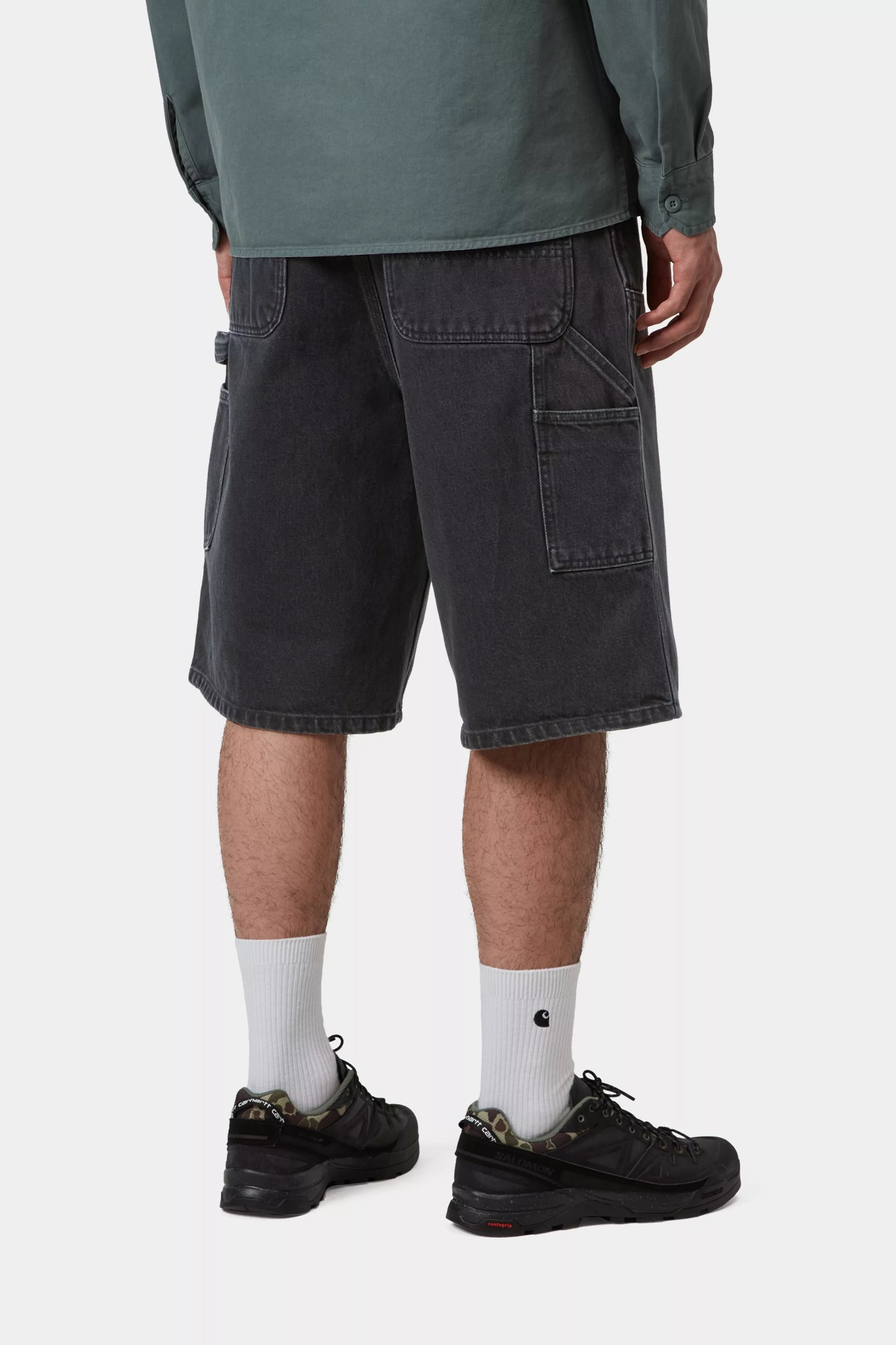 OG Double Knee Short - Black (stone washed)