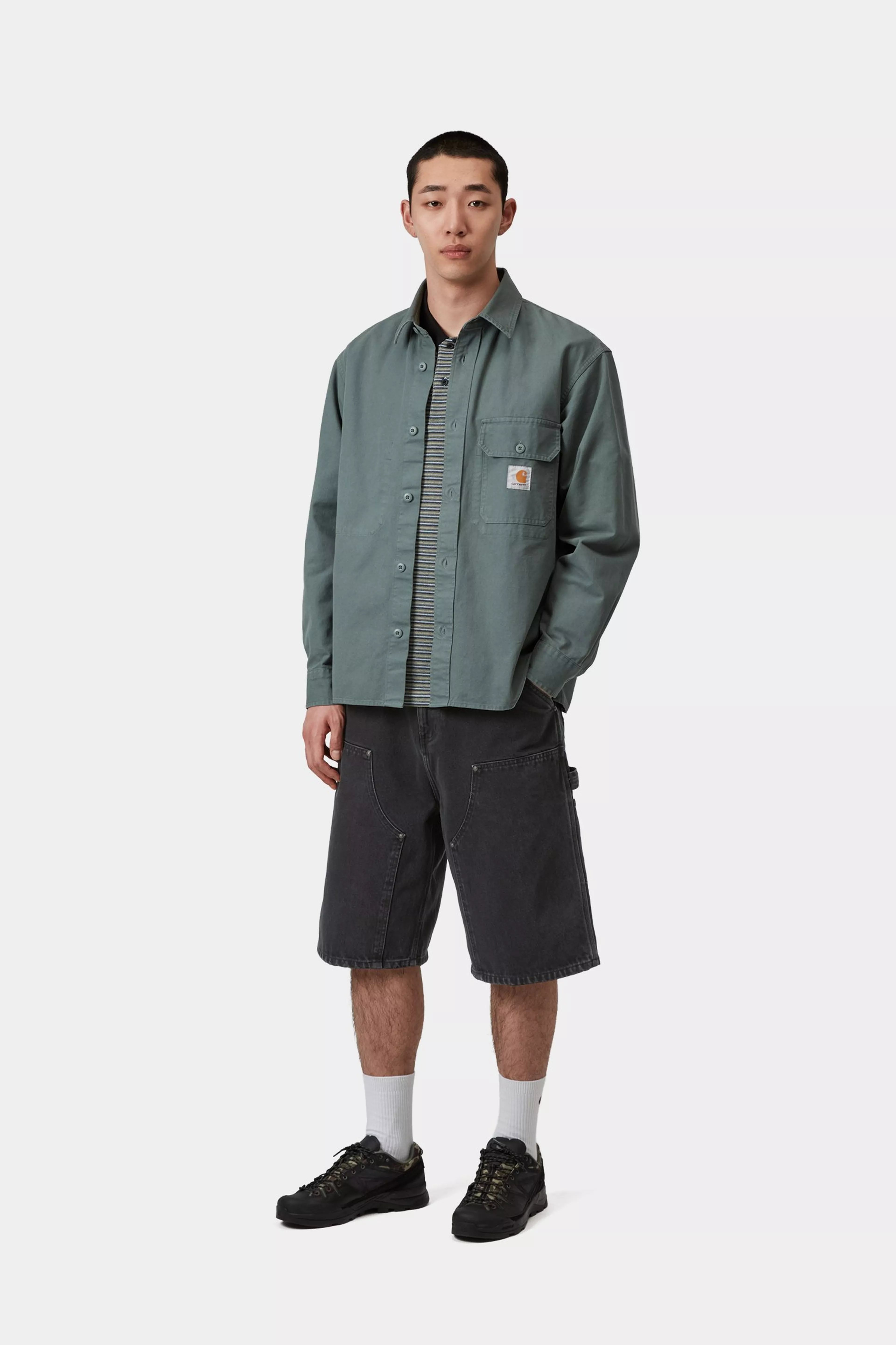OG Double Knee Short - Black (stone washed) 5