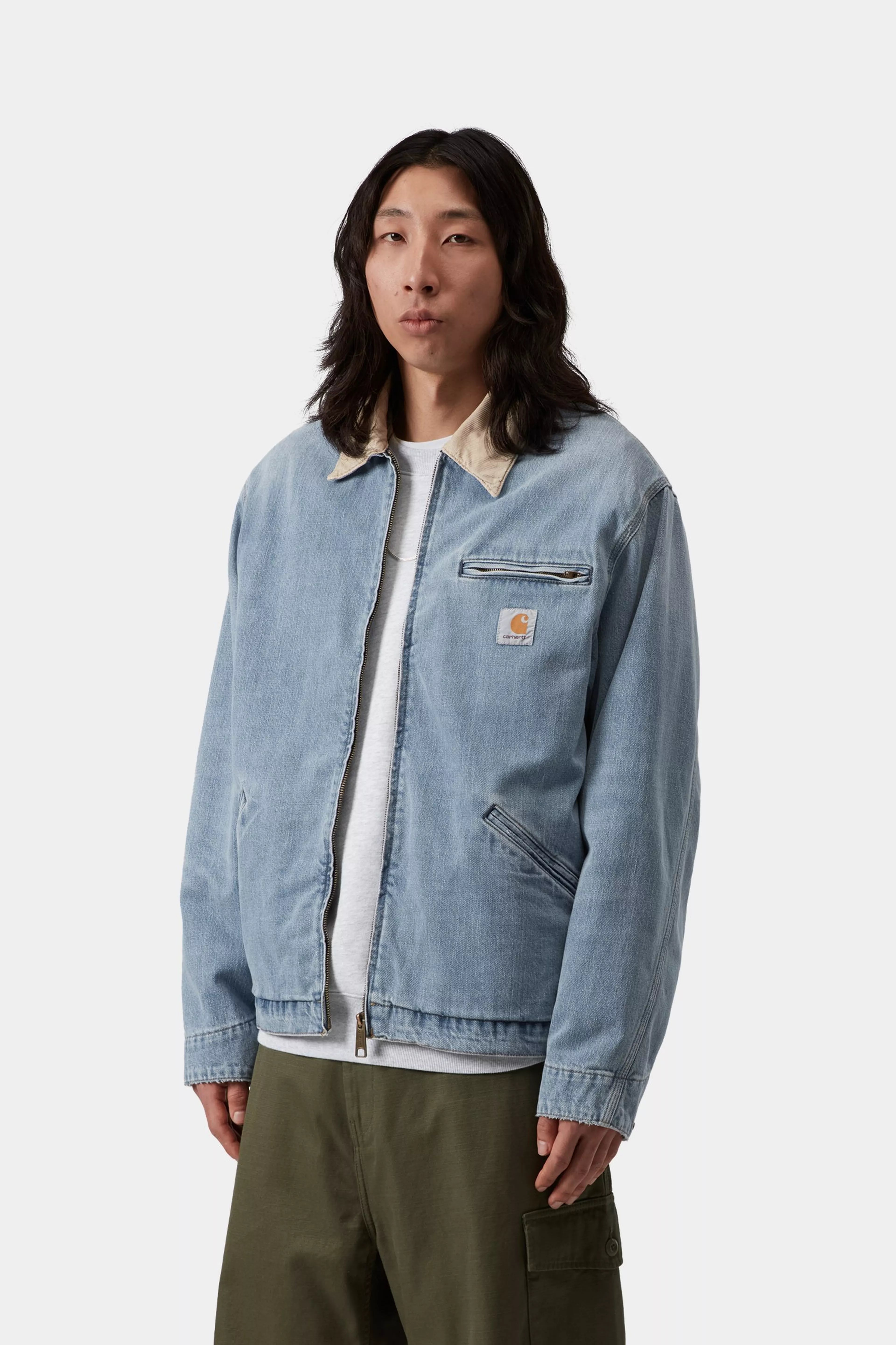 OG Detroit Jacket - Blue / Dusty H Brown, Burst washed 2