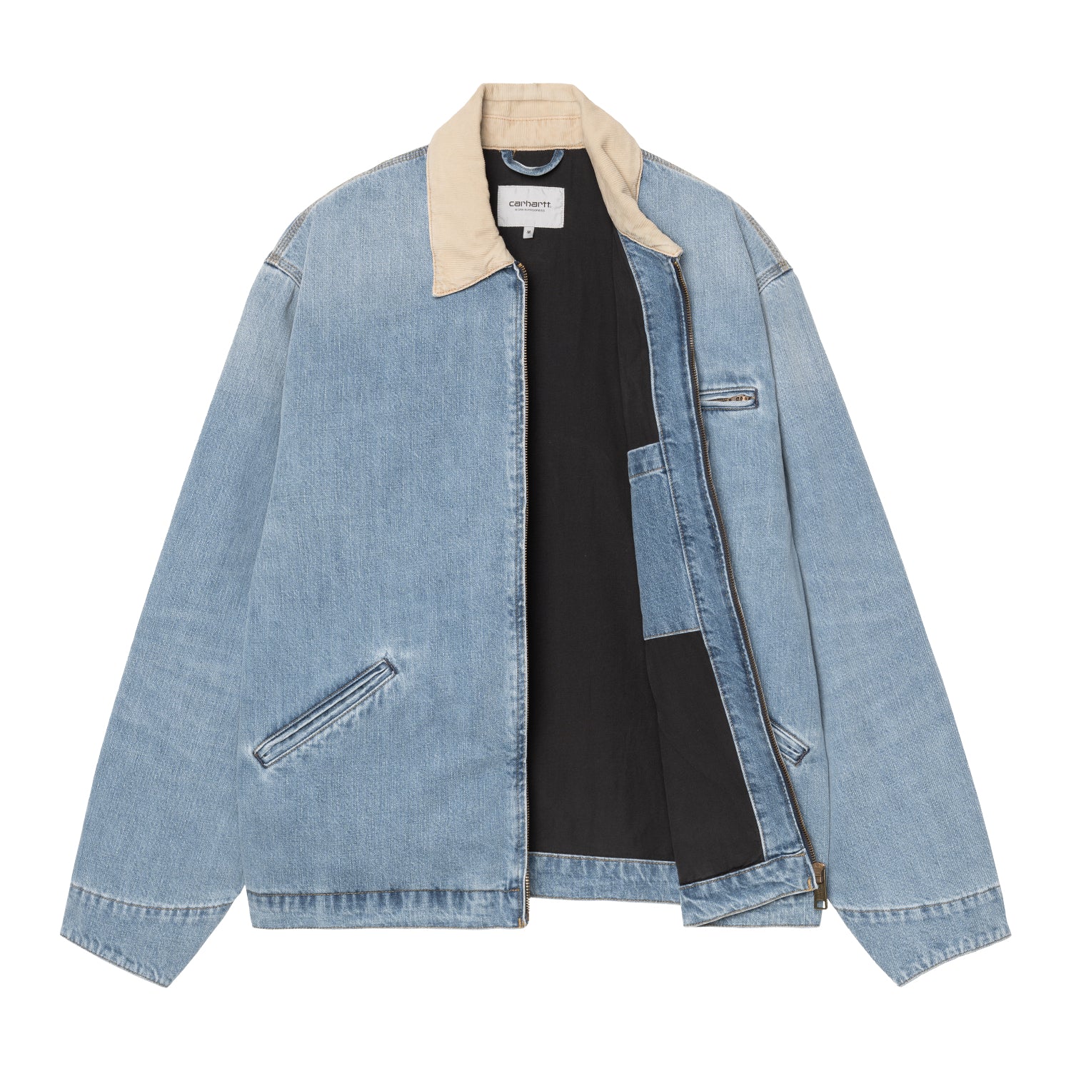 OG Detroit Jacket - Blue / Dusty H Brown, Burst washed