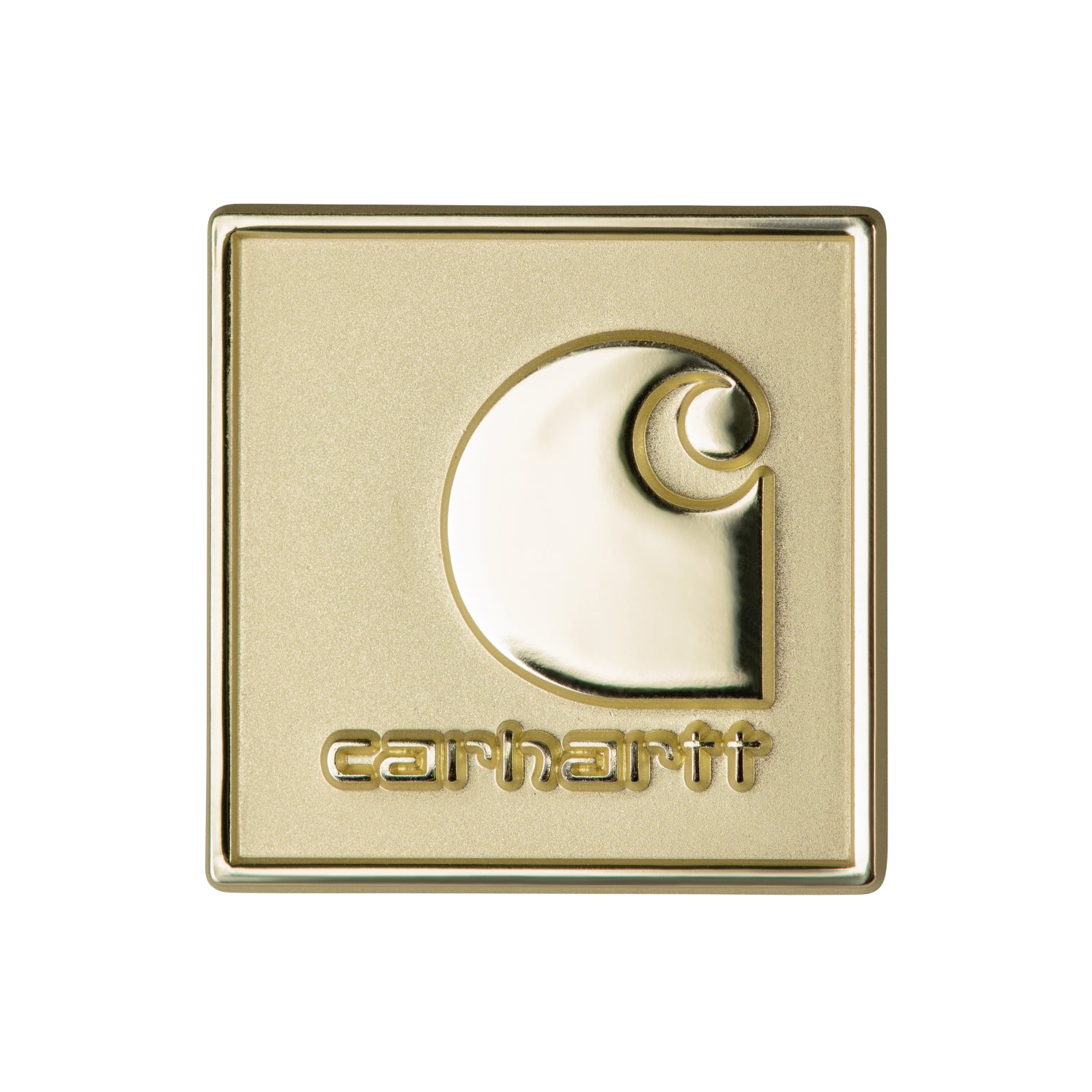 Square Label Pin - Gold