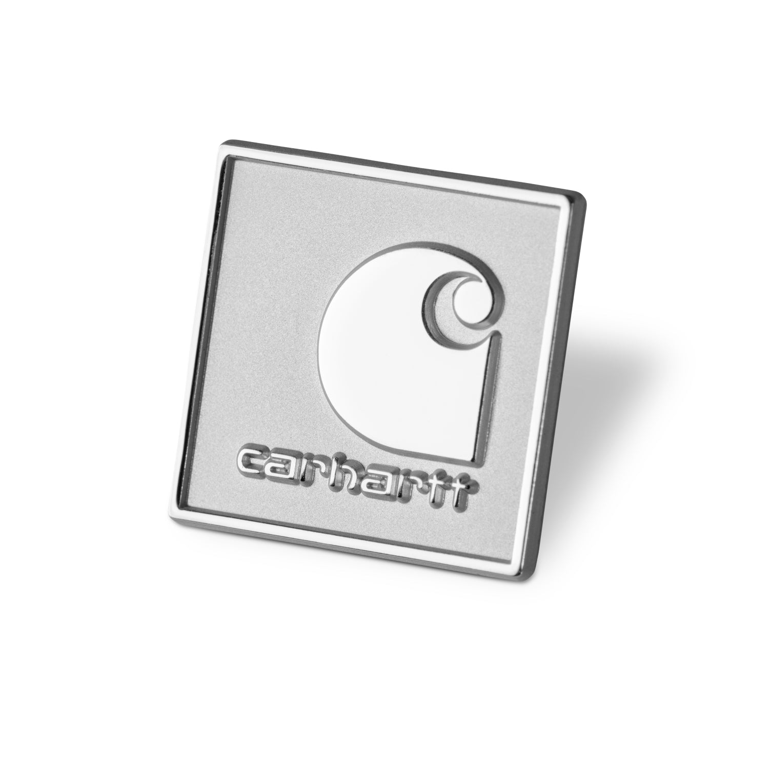 Square Label Pin - Silver