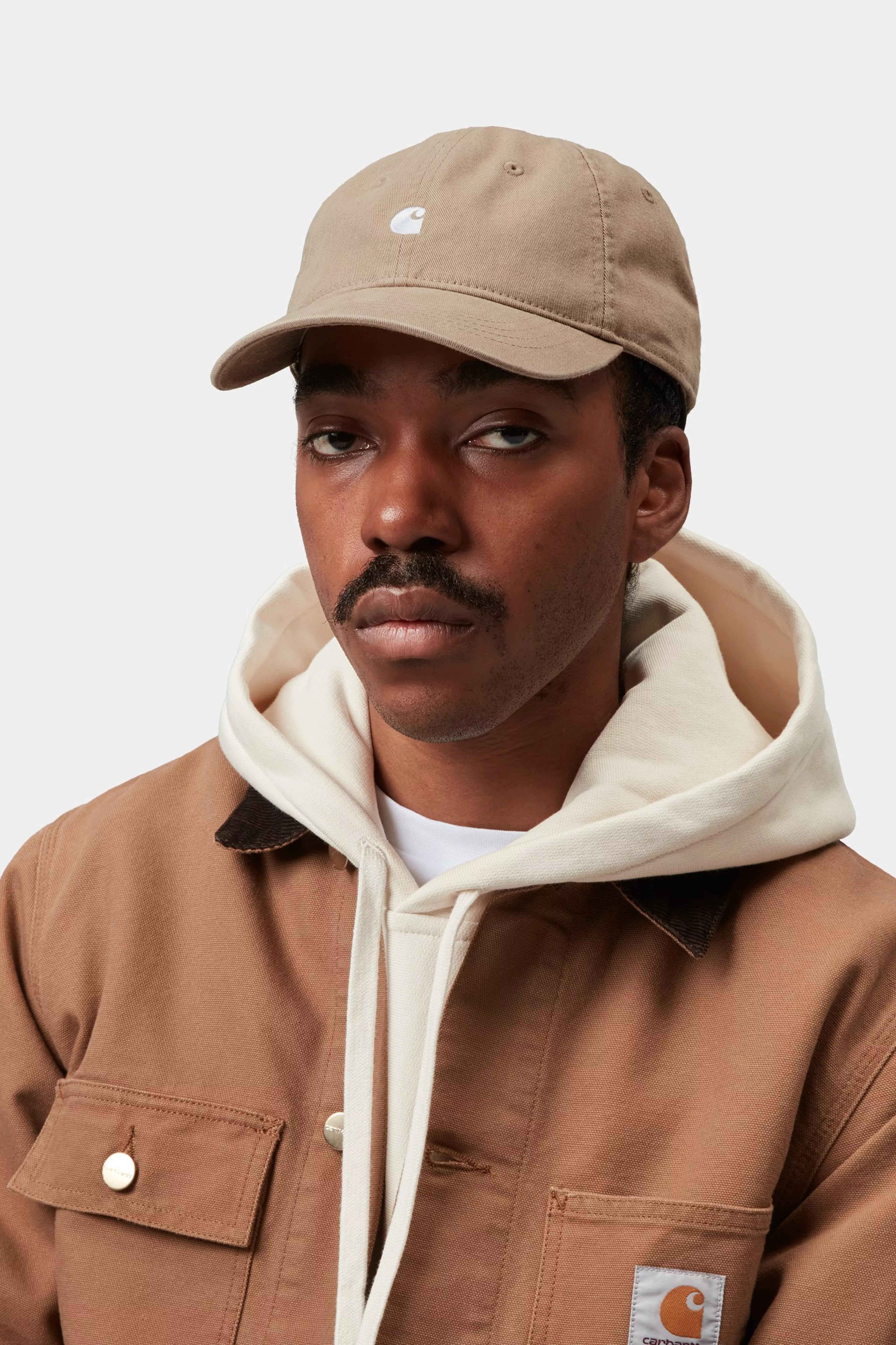 Madison Logo Cap - Leather / White