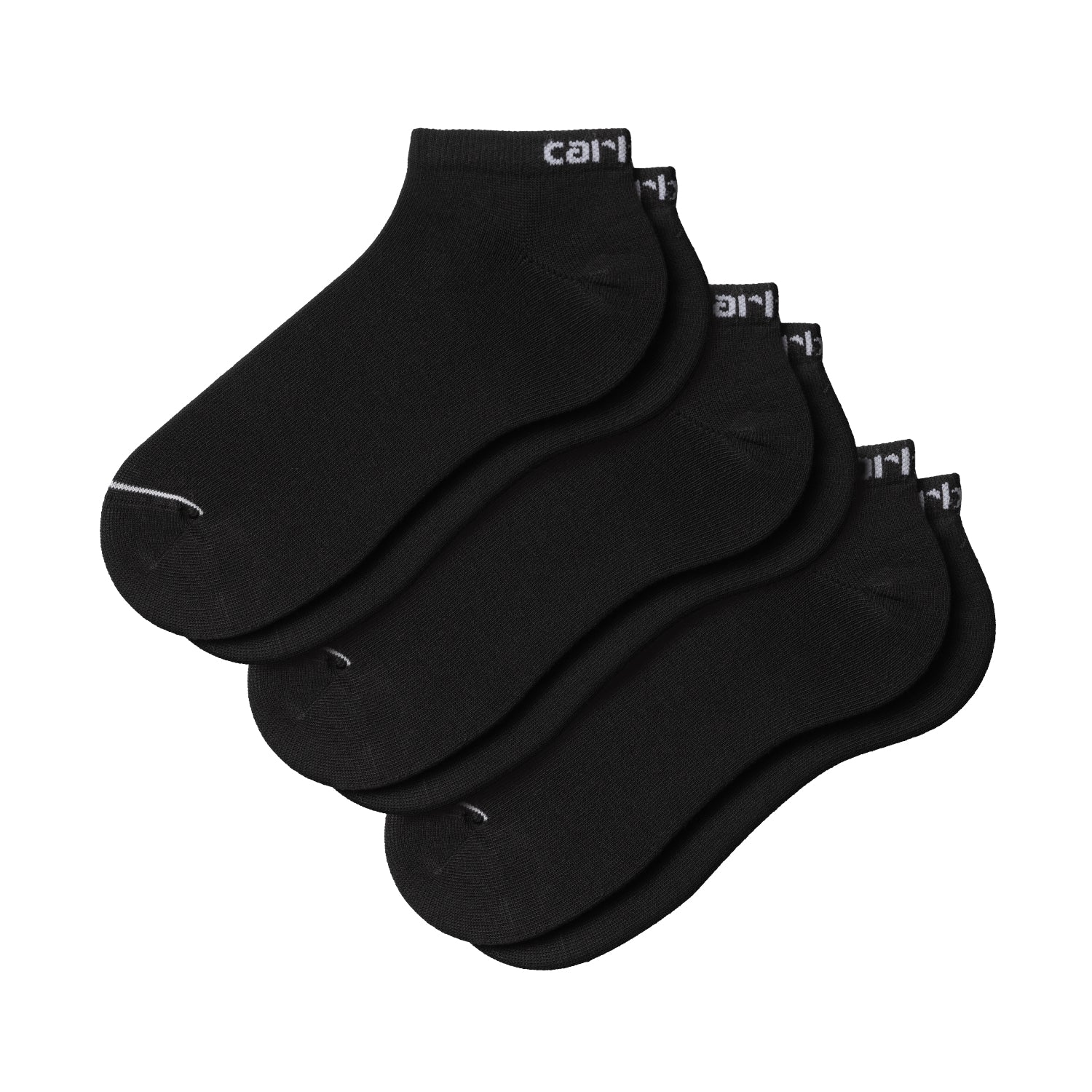 Script Sneakers Socks - Black / White + Black / White + Black / White
